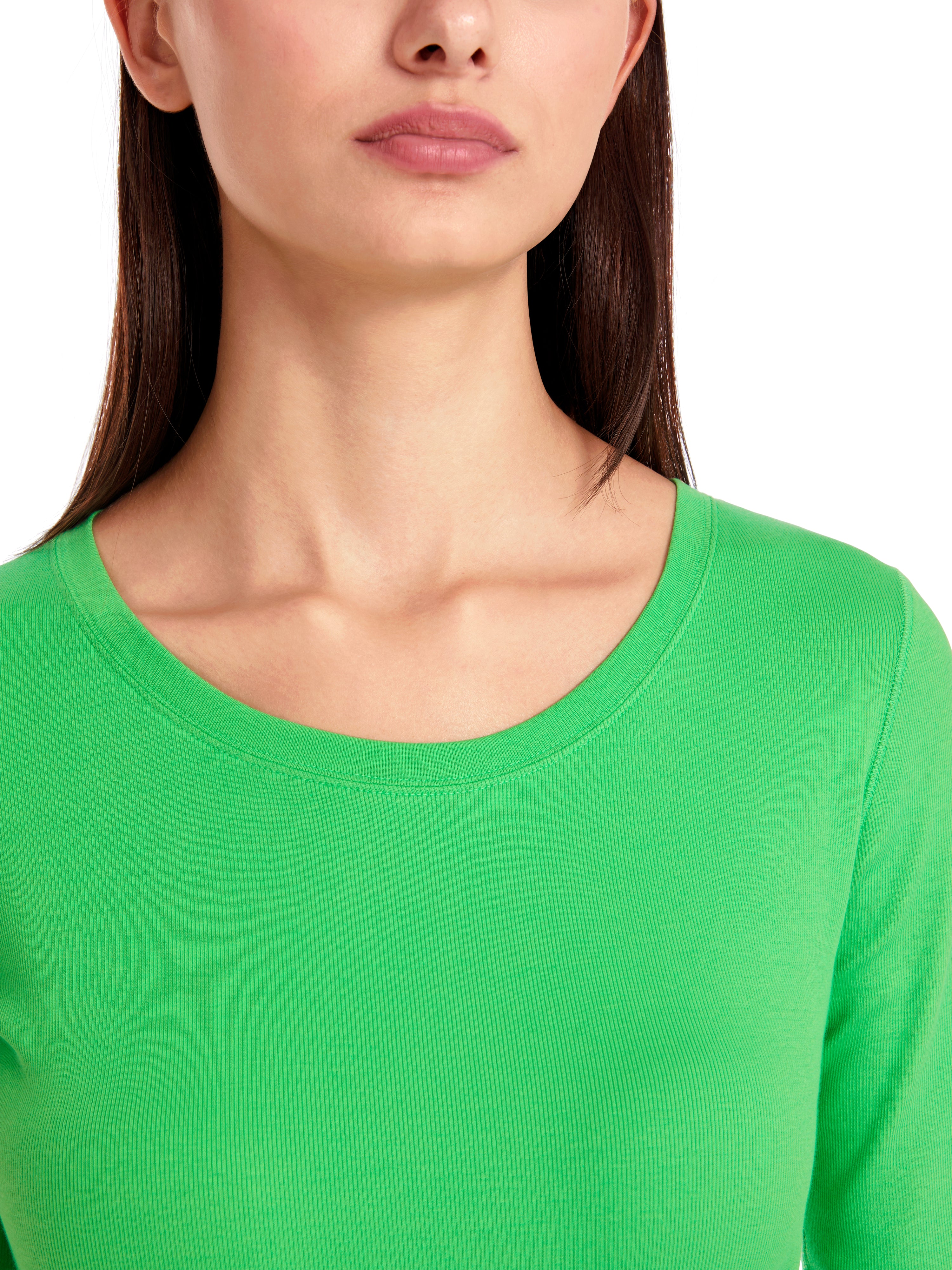 Uni T-Shirt aus stretchigem Cotton-Ripp