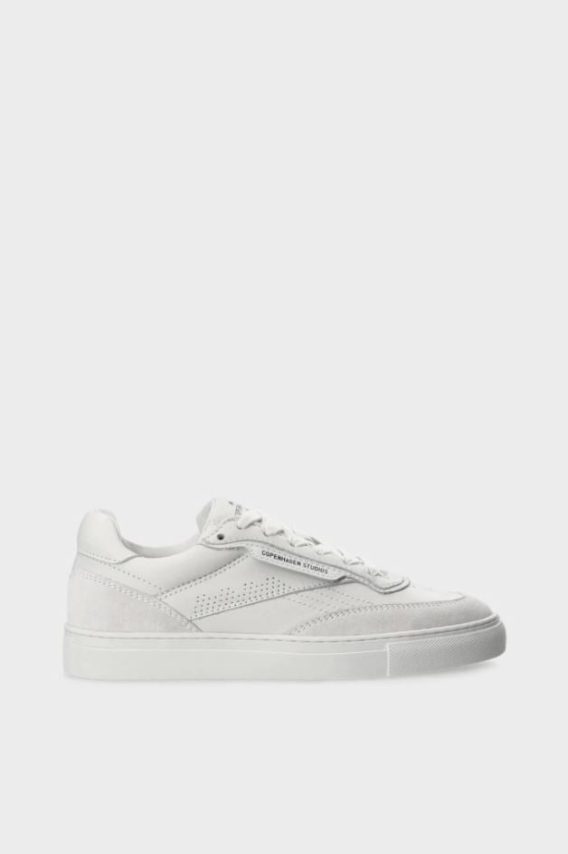leather mix white/white