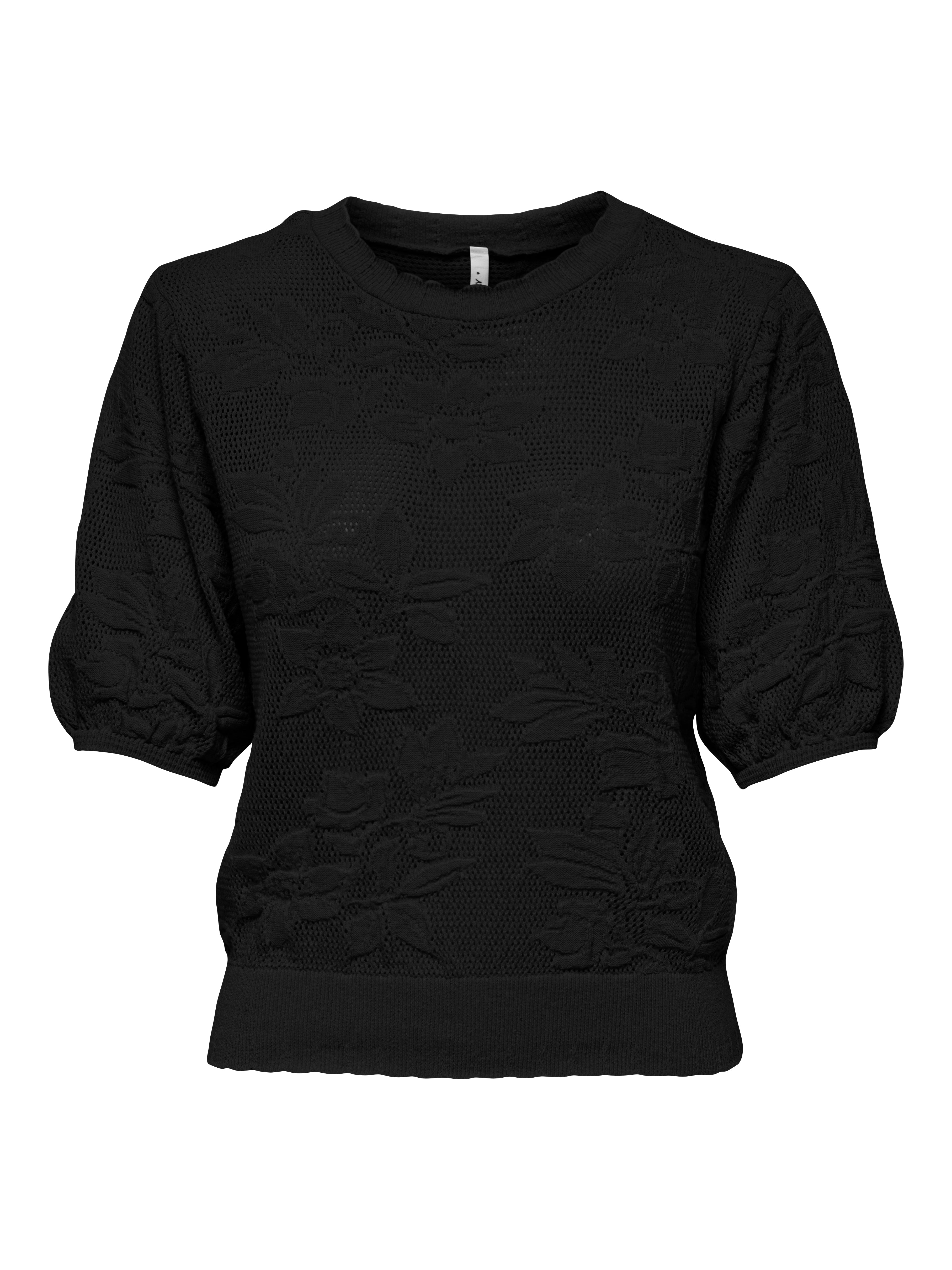 ONLELLA SS FLOWER PULLOVER KNT