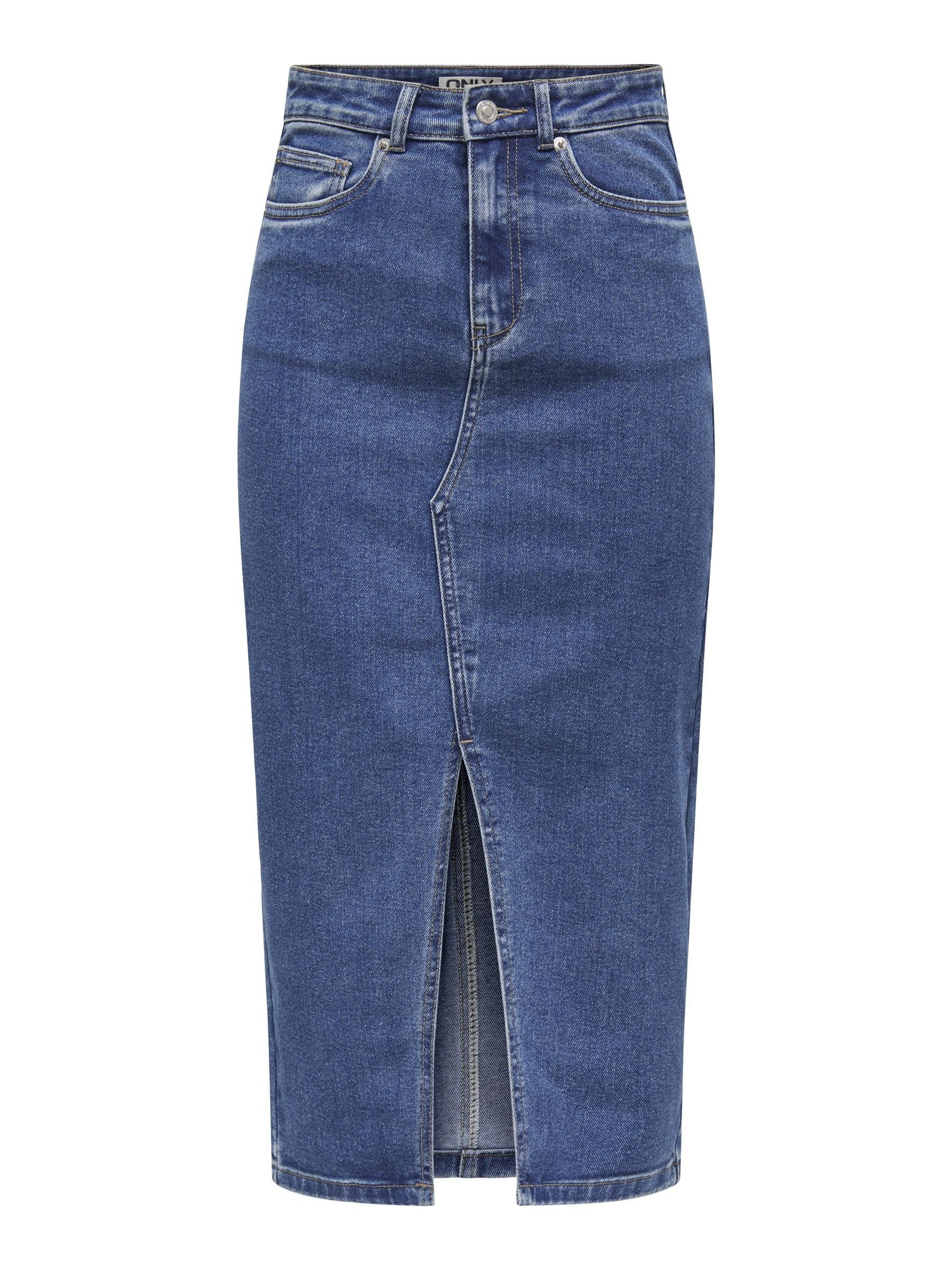ONLSIRI FRONT SLIT SKIRT DNM GUA NOOS