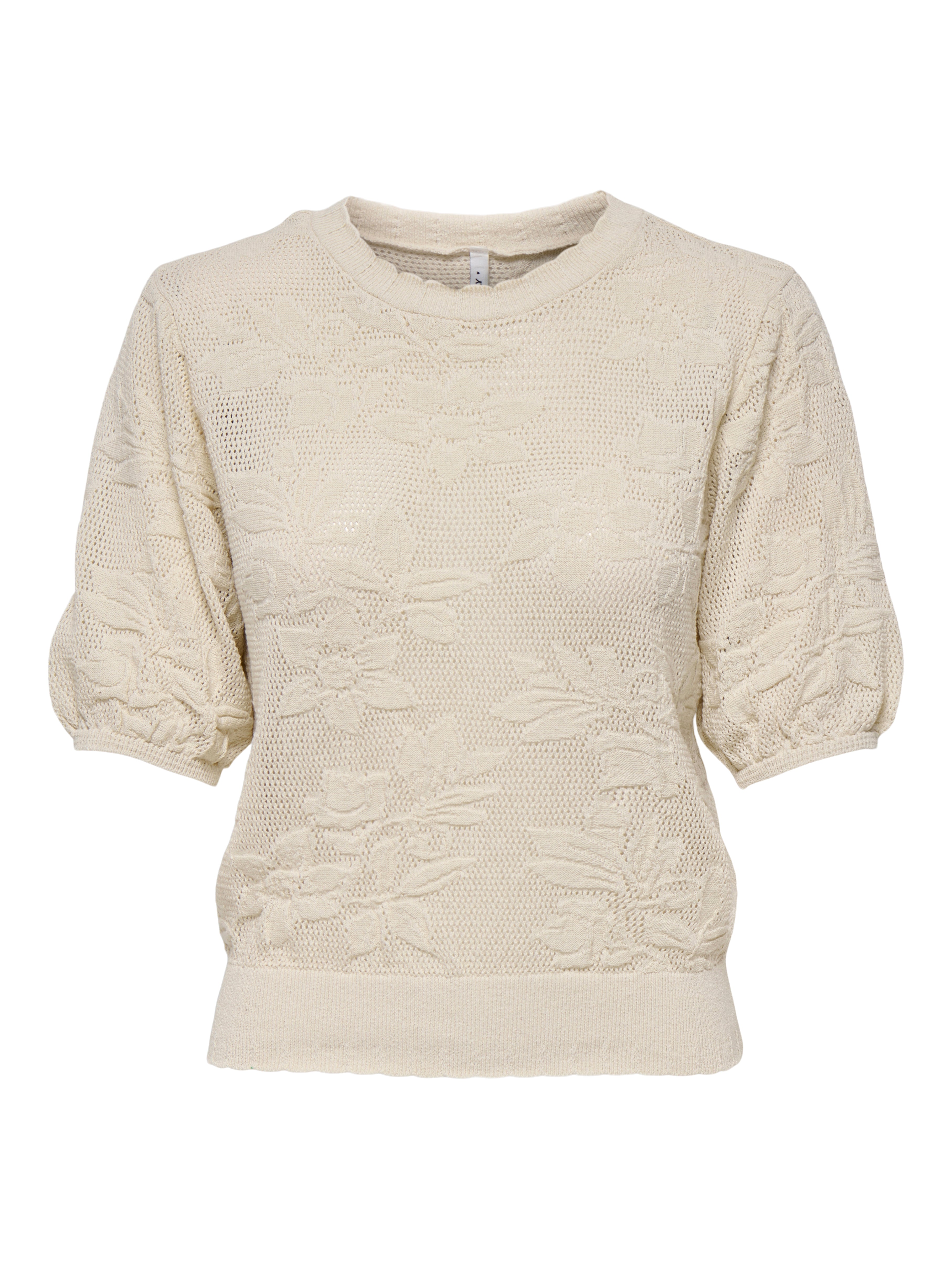ONLELLA SS FLOWER PULLOVER KNT