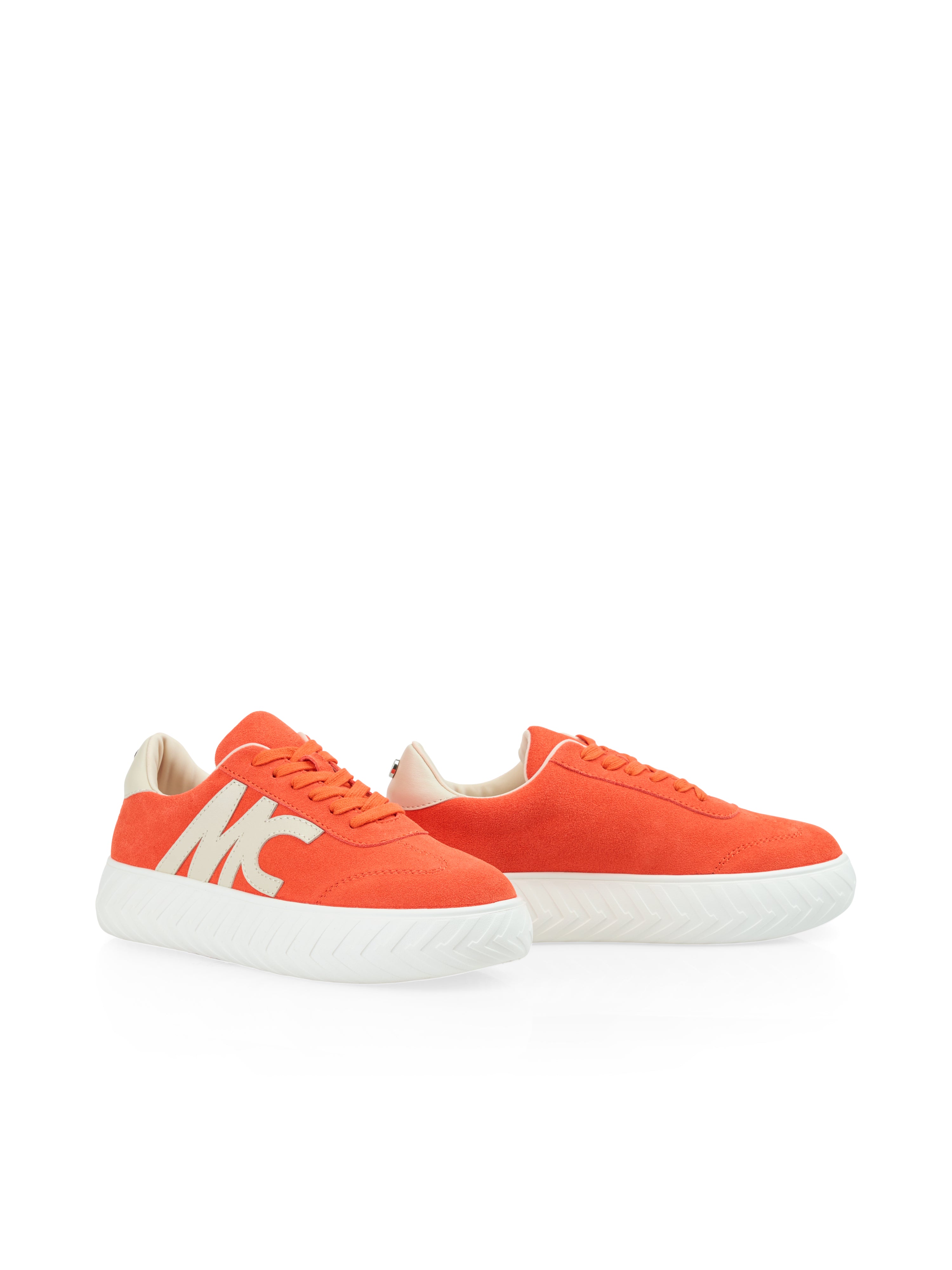 Wildleder-Sneakers mit dicker Sohle
