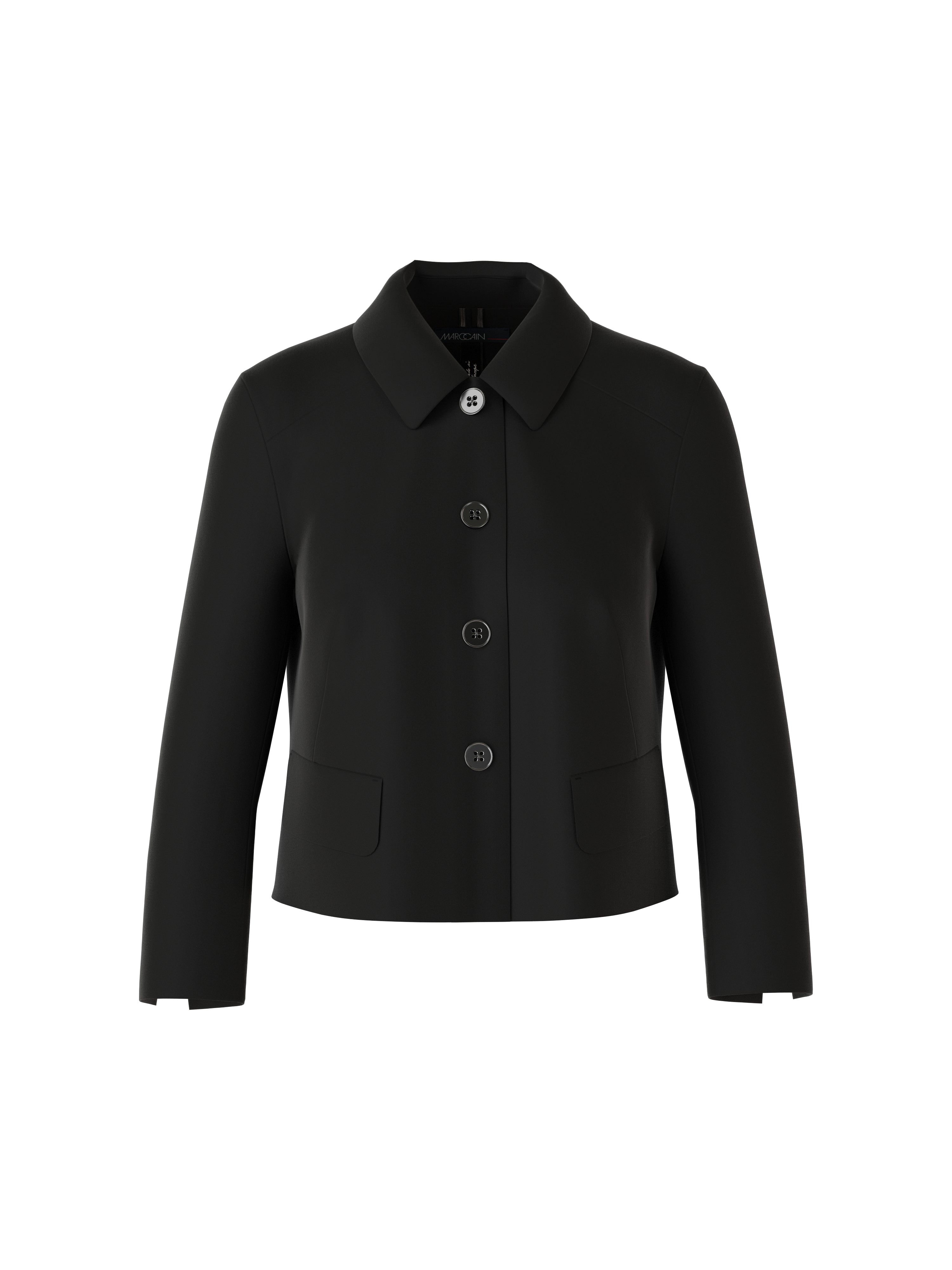 Kurze Jacke mit Kentkragen