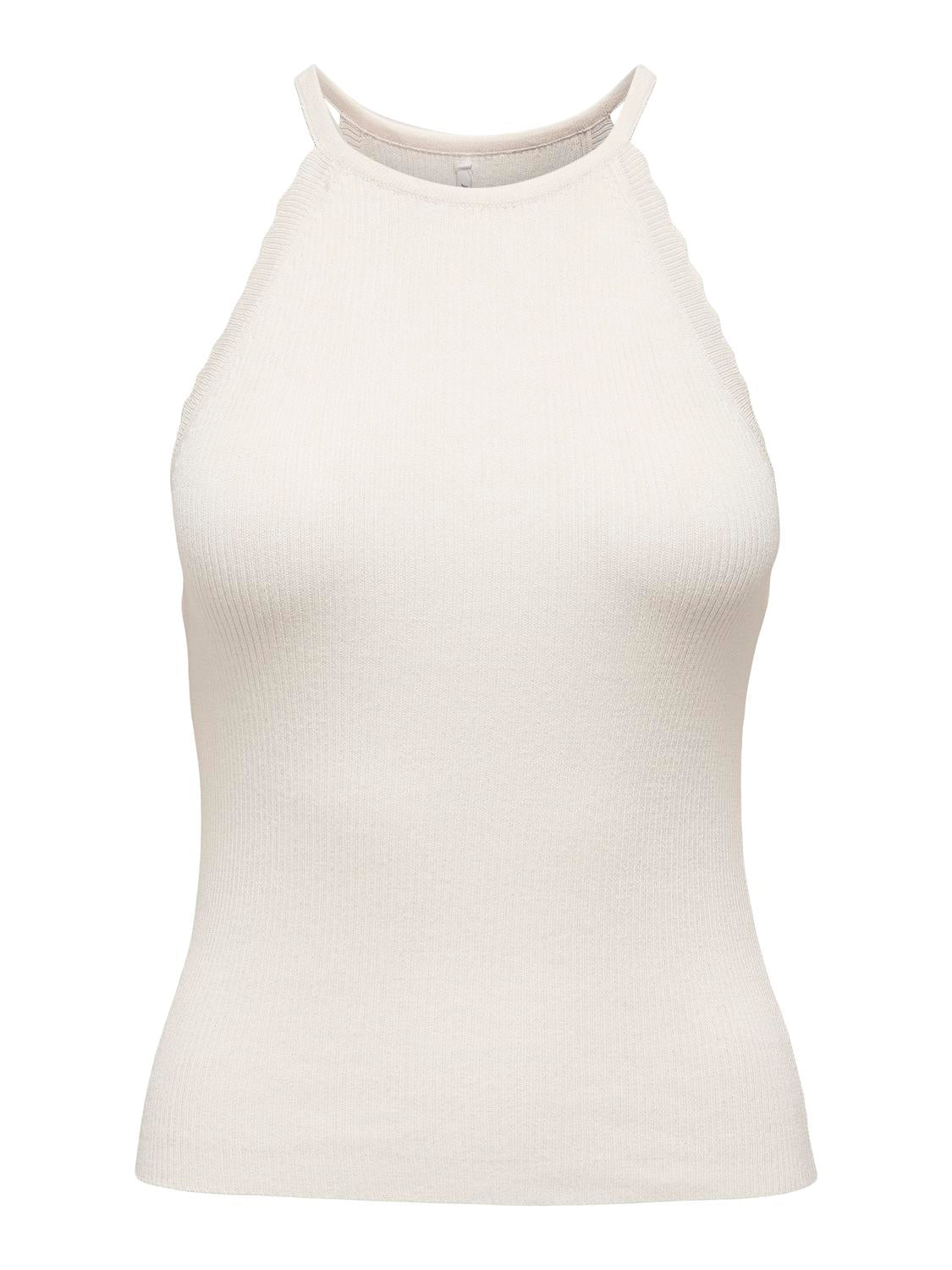 ONLGEMMA SL SCALLOP HLTNECK TOP KNT