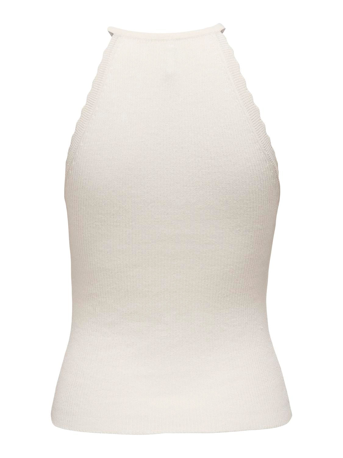 ONLGEMMA SL SCALLOP HLTNECK TOP KNT