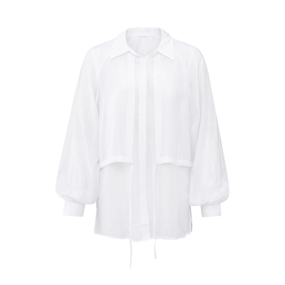 Shiny double layered blouse