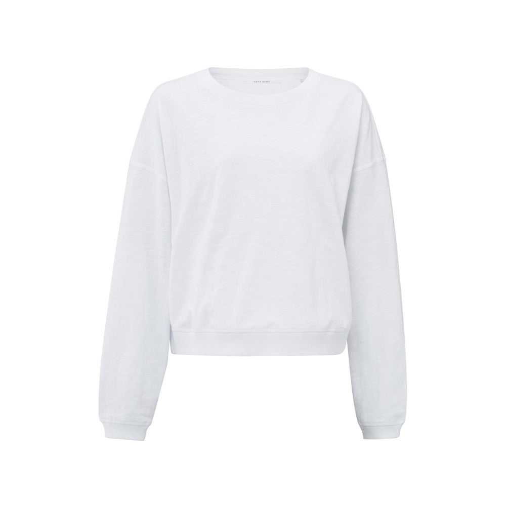 Sweatshirt with slub effect