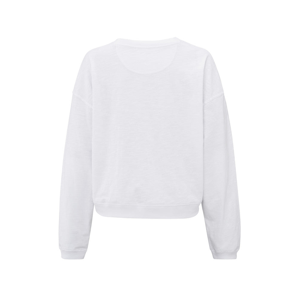 Sweatshirt with slub effect