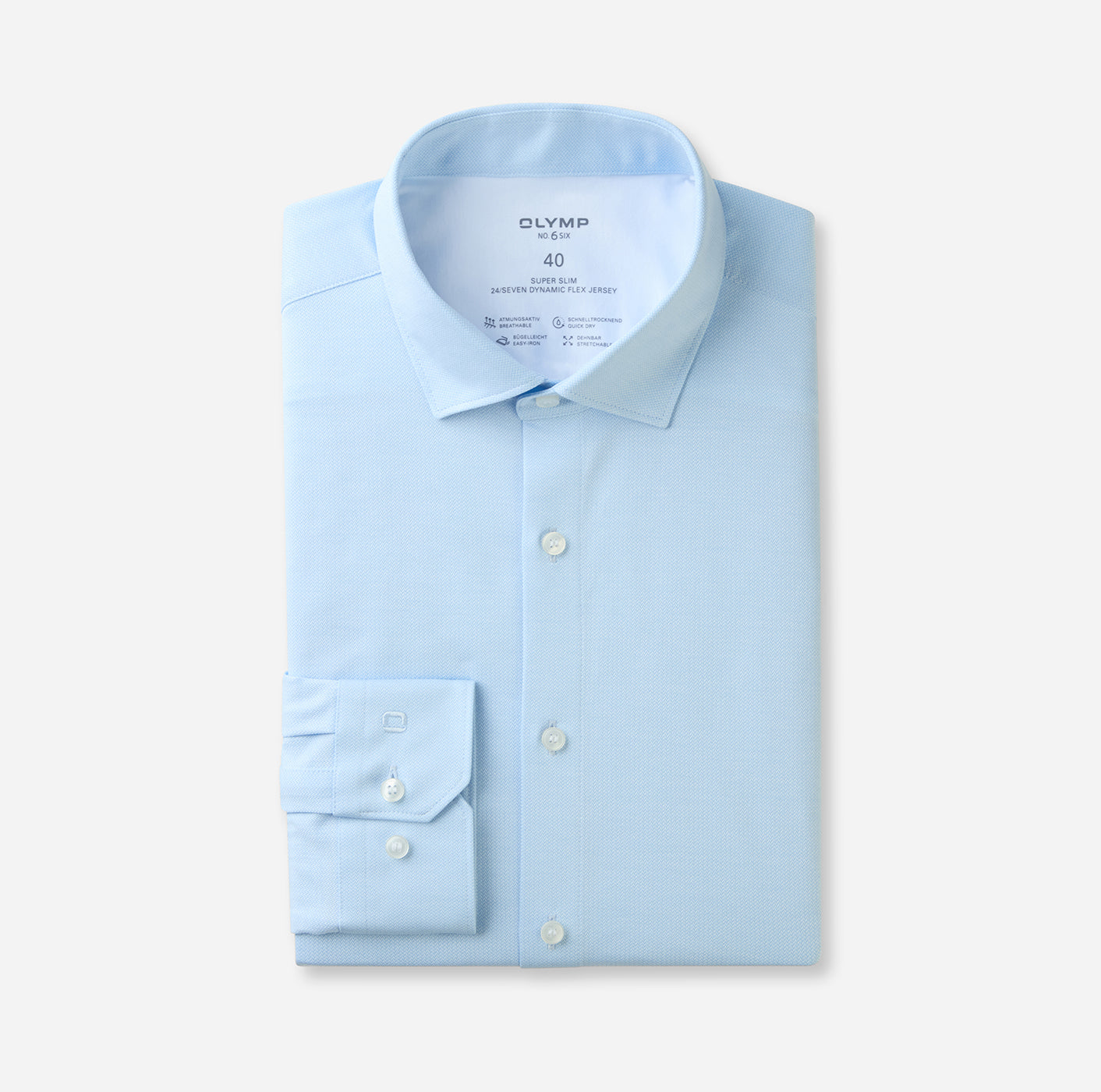 OLYMP Businesshemd No. Six 24/Seven, Super Slim, Blau