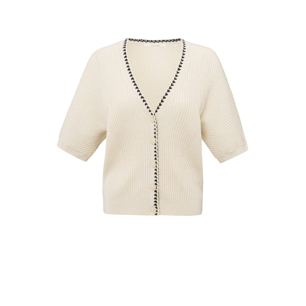 Yaya gerippte Strickjacke