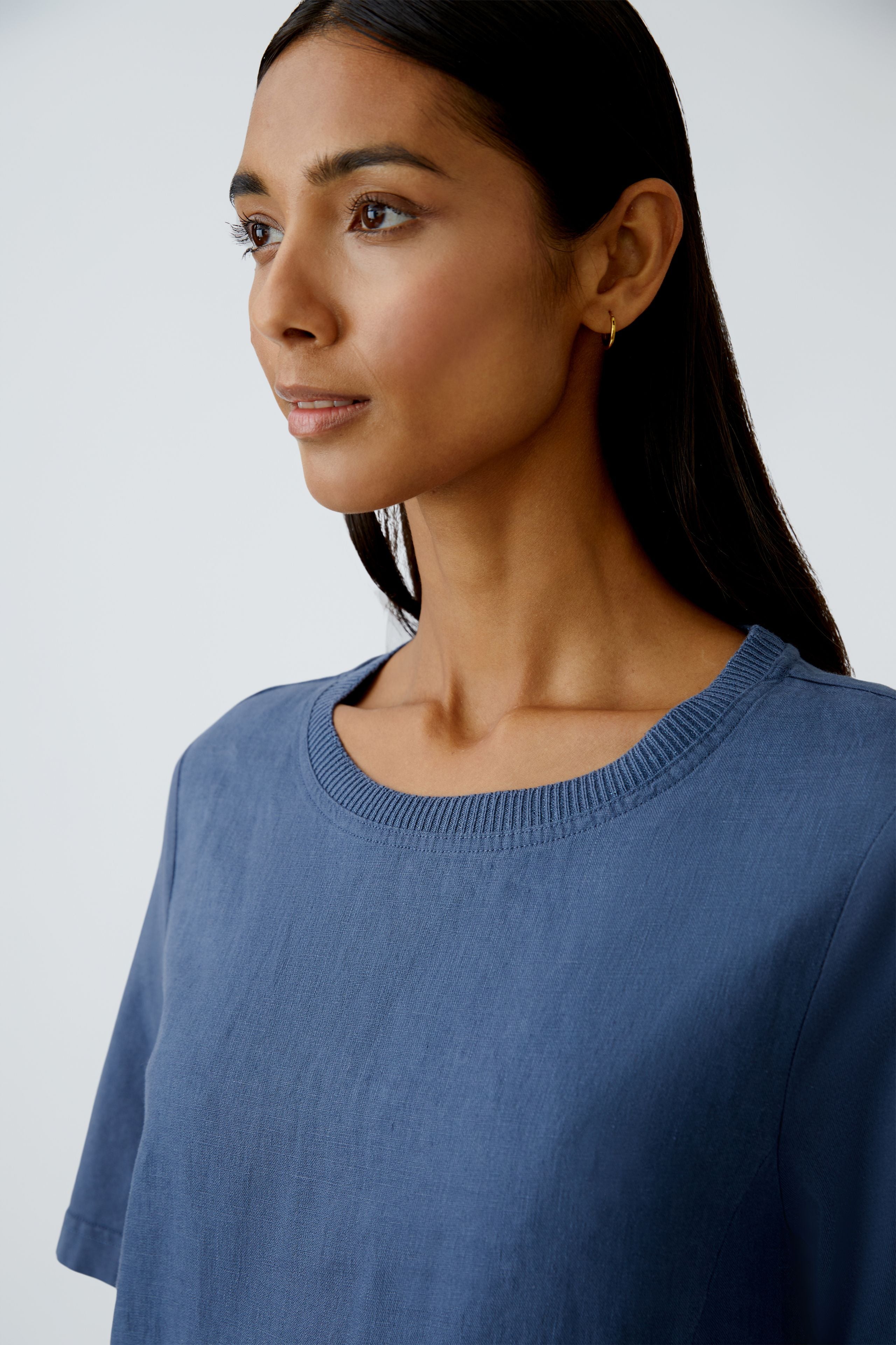 Kleid Leinen-Baumwollpatch