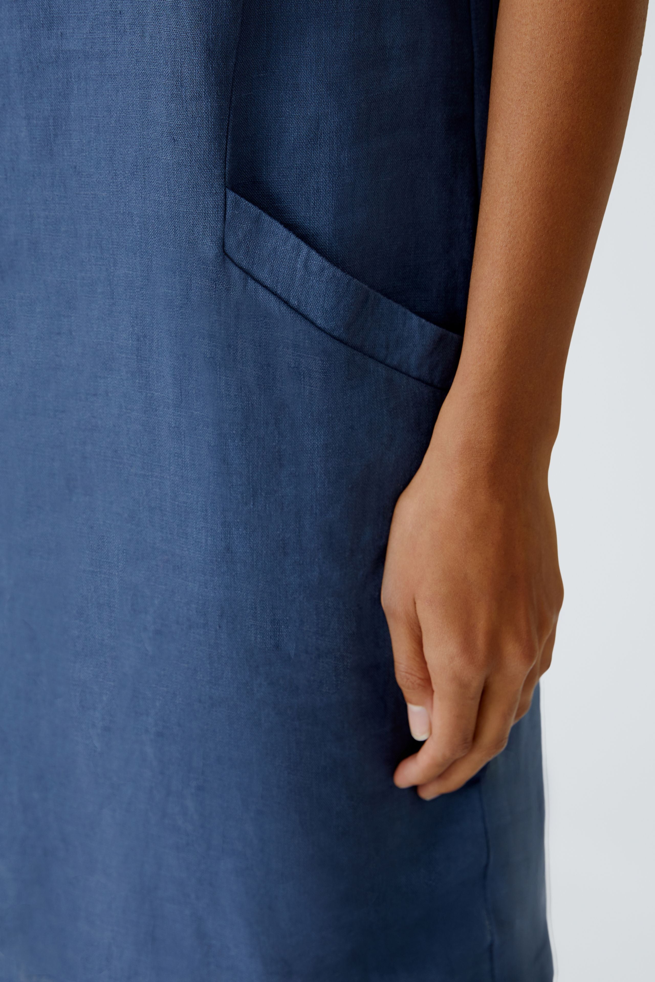 Kleid Leinen-Baumwollpatch