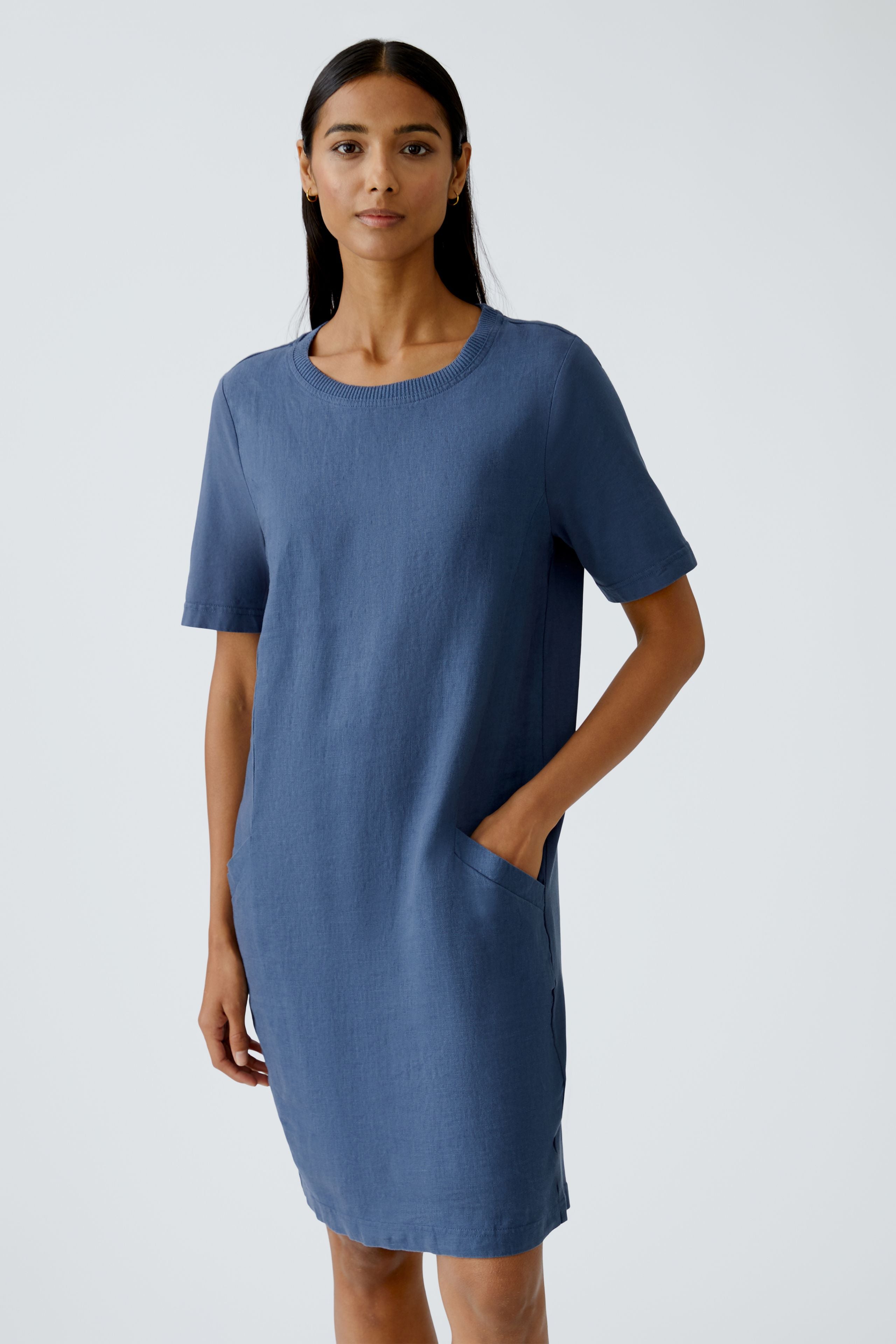 Kleid Leinen-Baumwollpatch