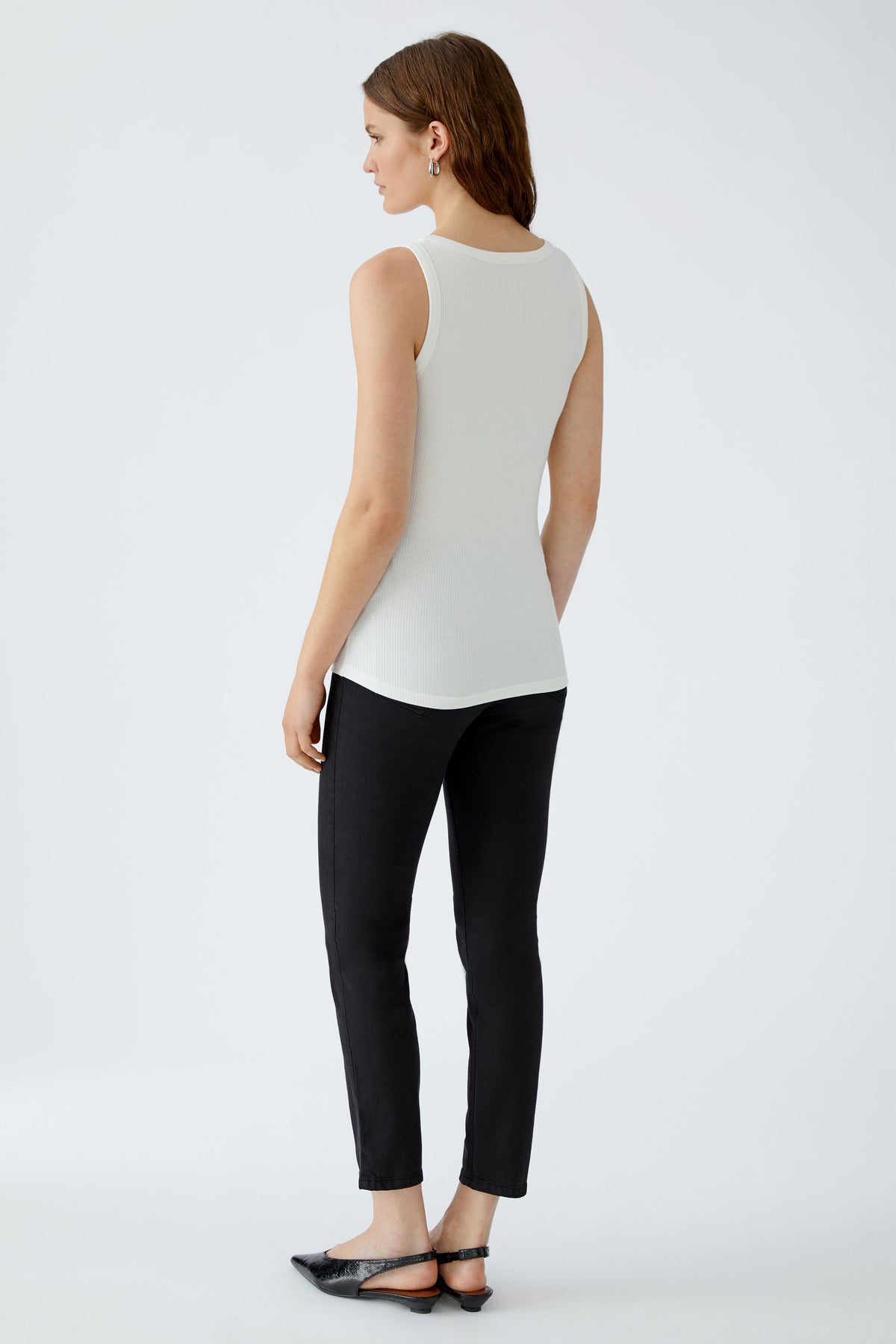 OUI FILIZ Top elastische Viskoserippe