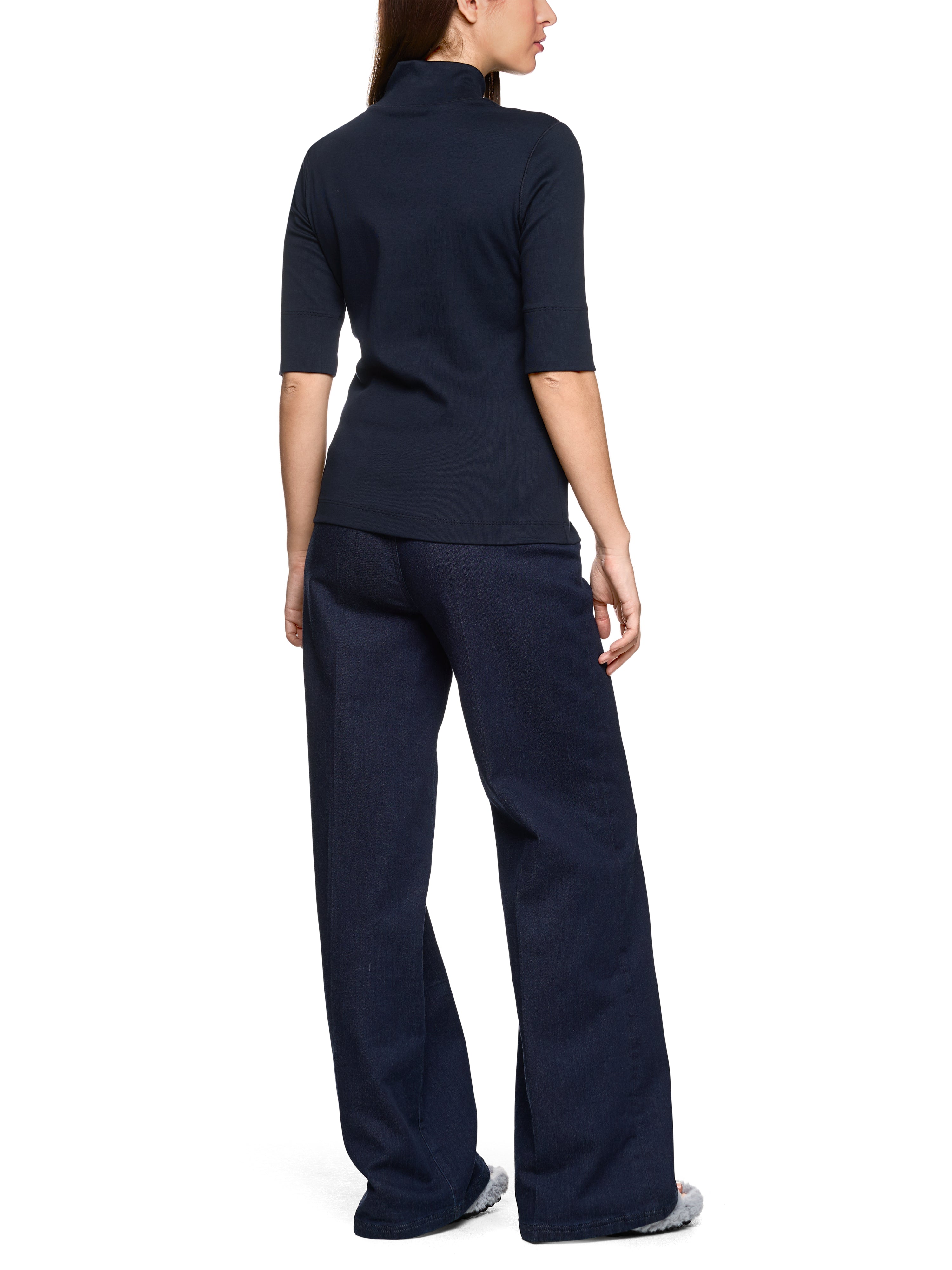 Basic-Shirt aus Baumwollstretch