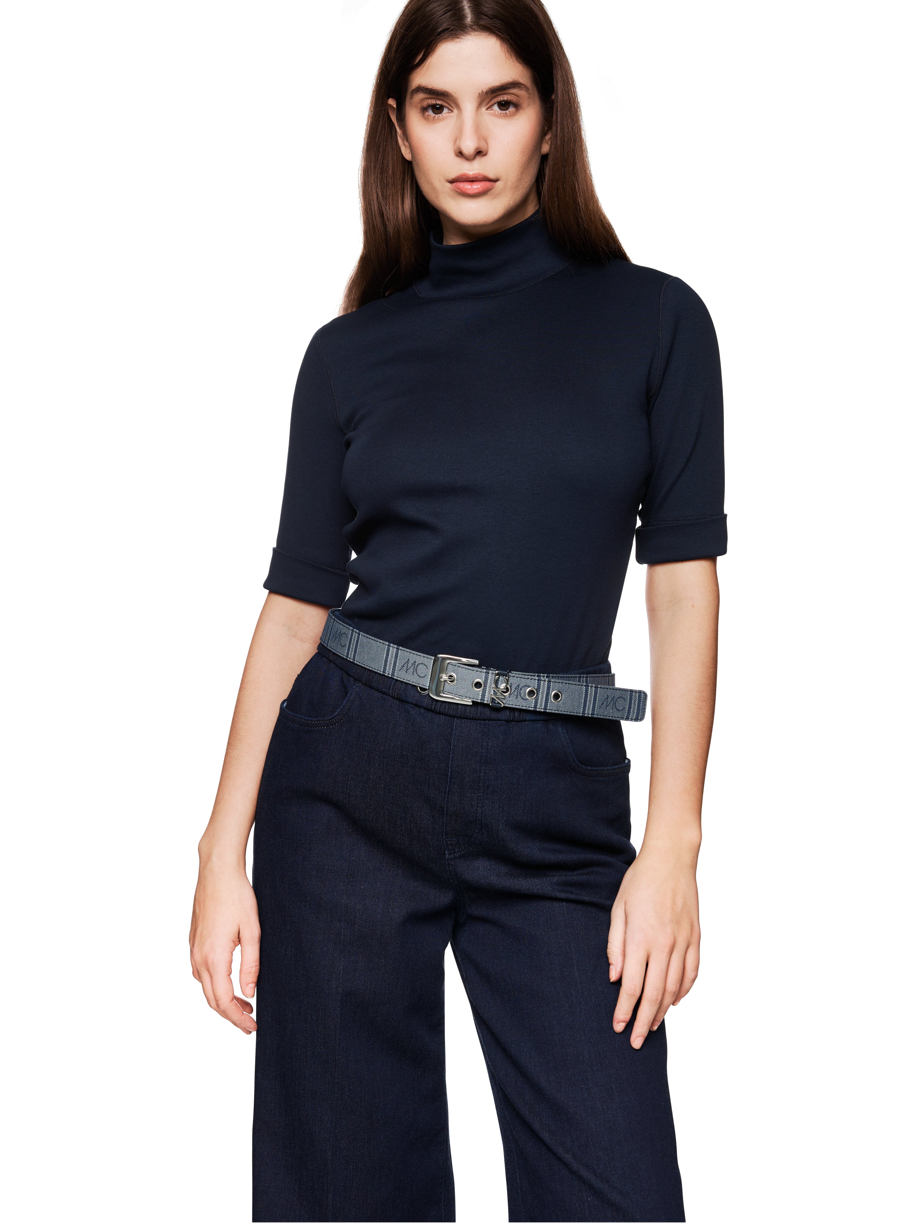 Basic-Shirt aus Baumwollstretch
