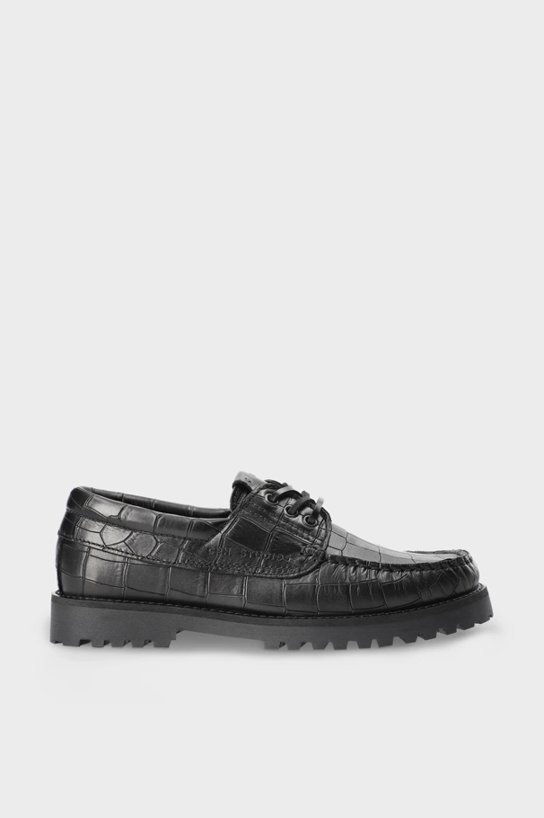 Copenhagen Bootschnürer CPH616 croco leather black