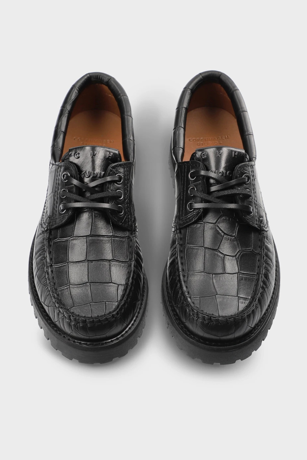 Copenhagen Bootschnürer CPH616 croco leather black