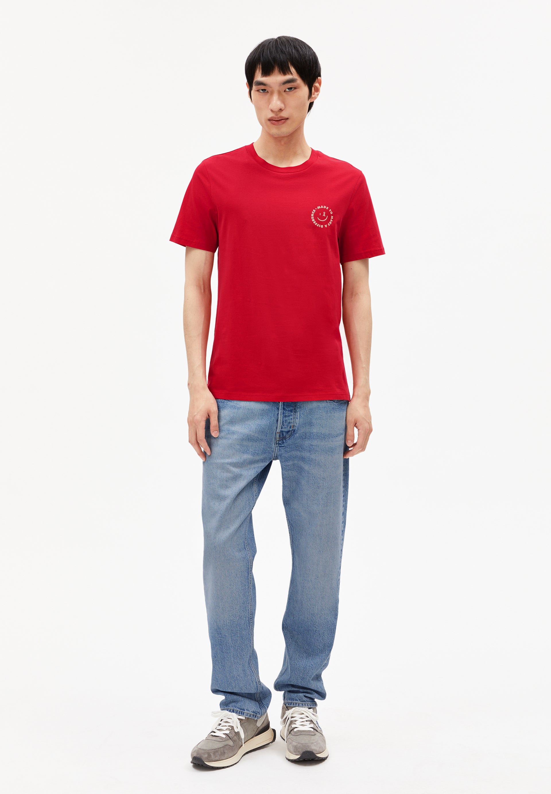 Armedangels T-Shirt JAAMES SMILEY aus Bio-Baumwolle
