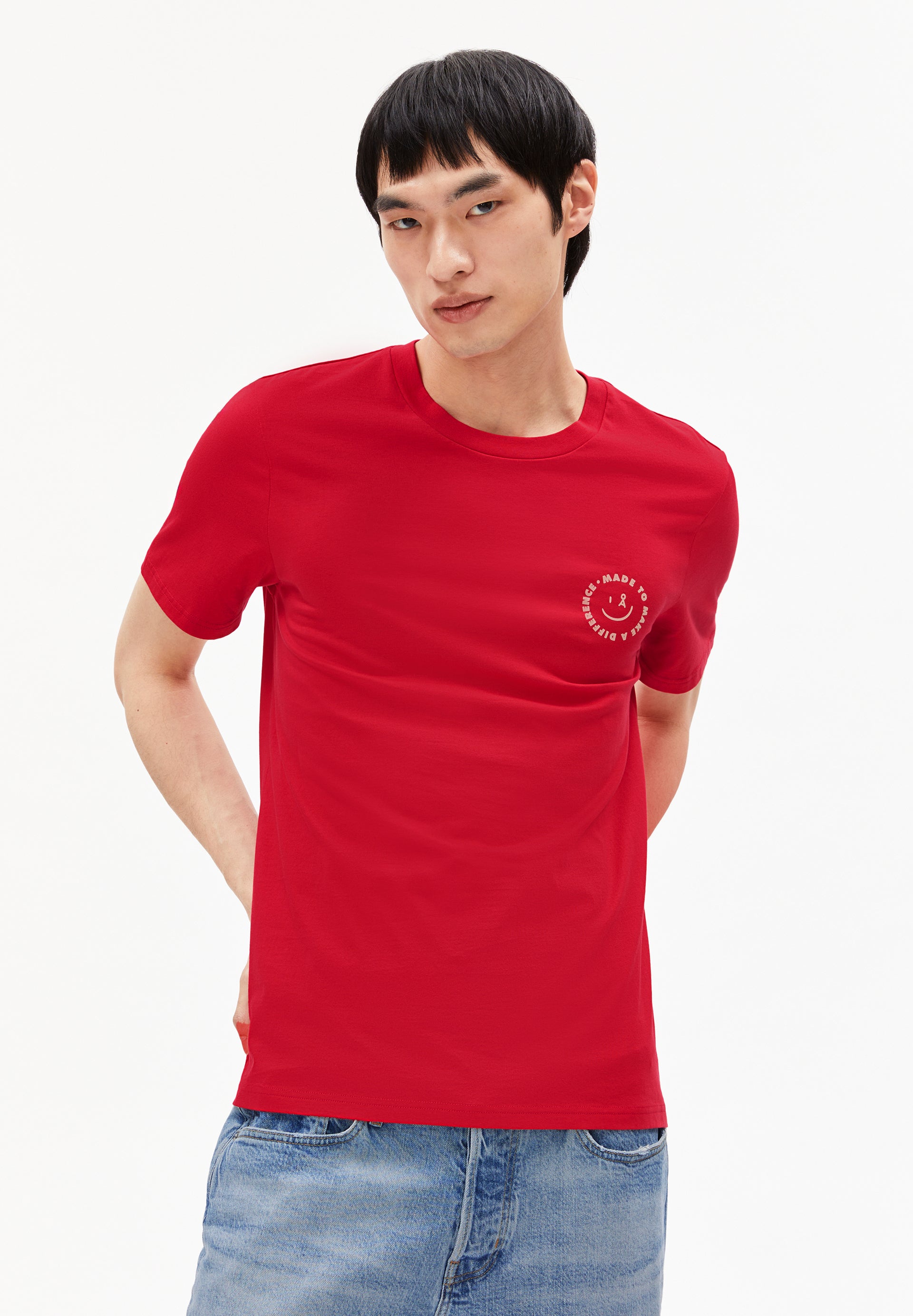 Armedangels T-Shirt JAAMES SMILEY aus Bio-Baumwolle