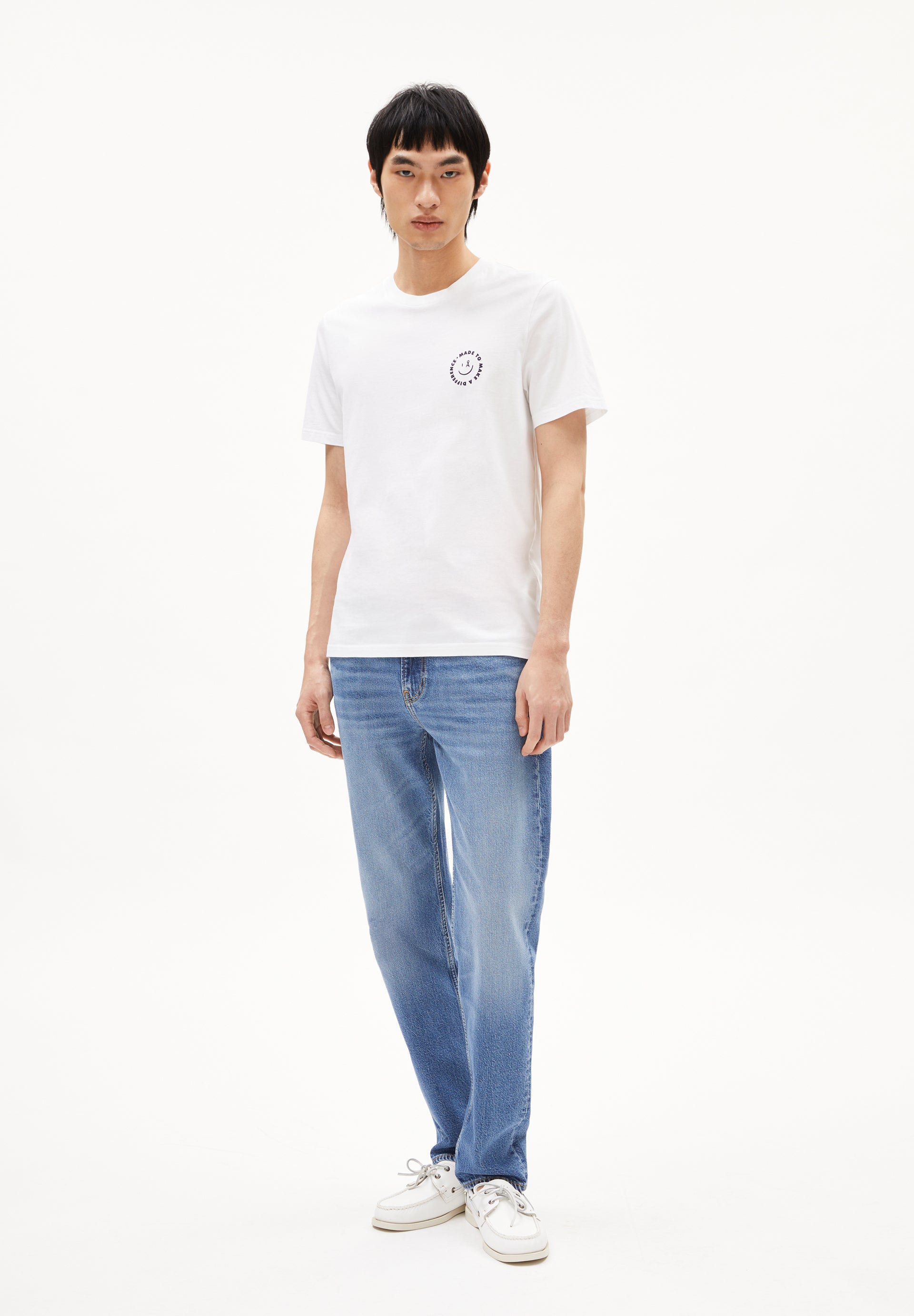 Armedangels T-Shirt JAAMES SMILEY aus Bio-Baumwolle