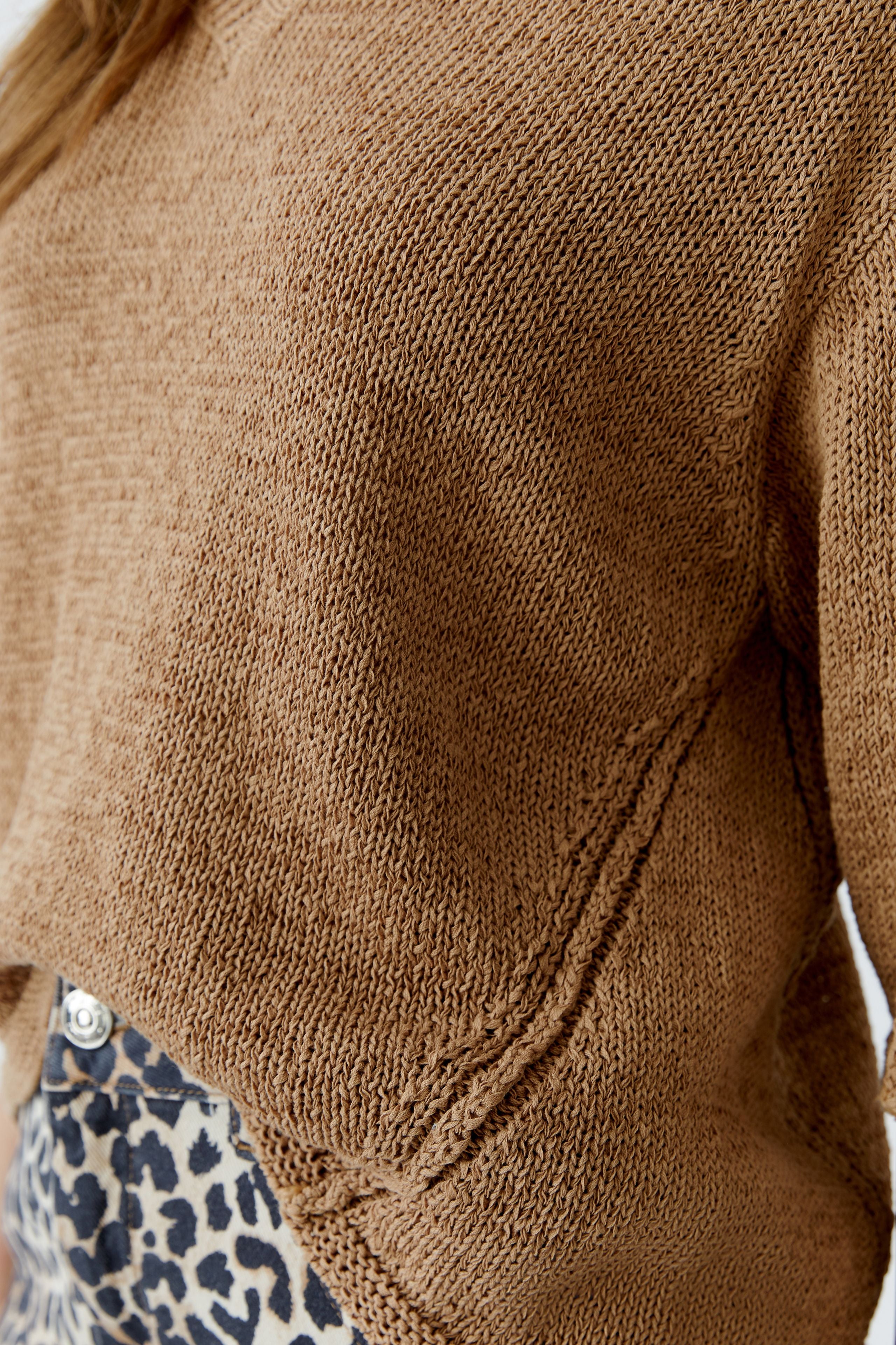 Pullover Baumwollmischung mit Leinen