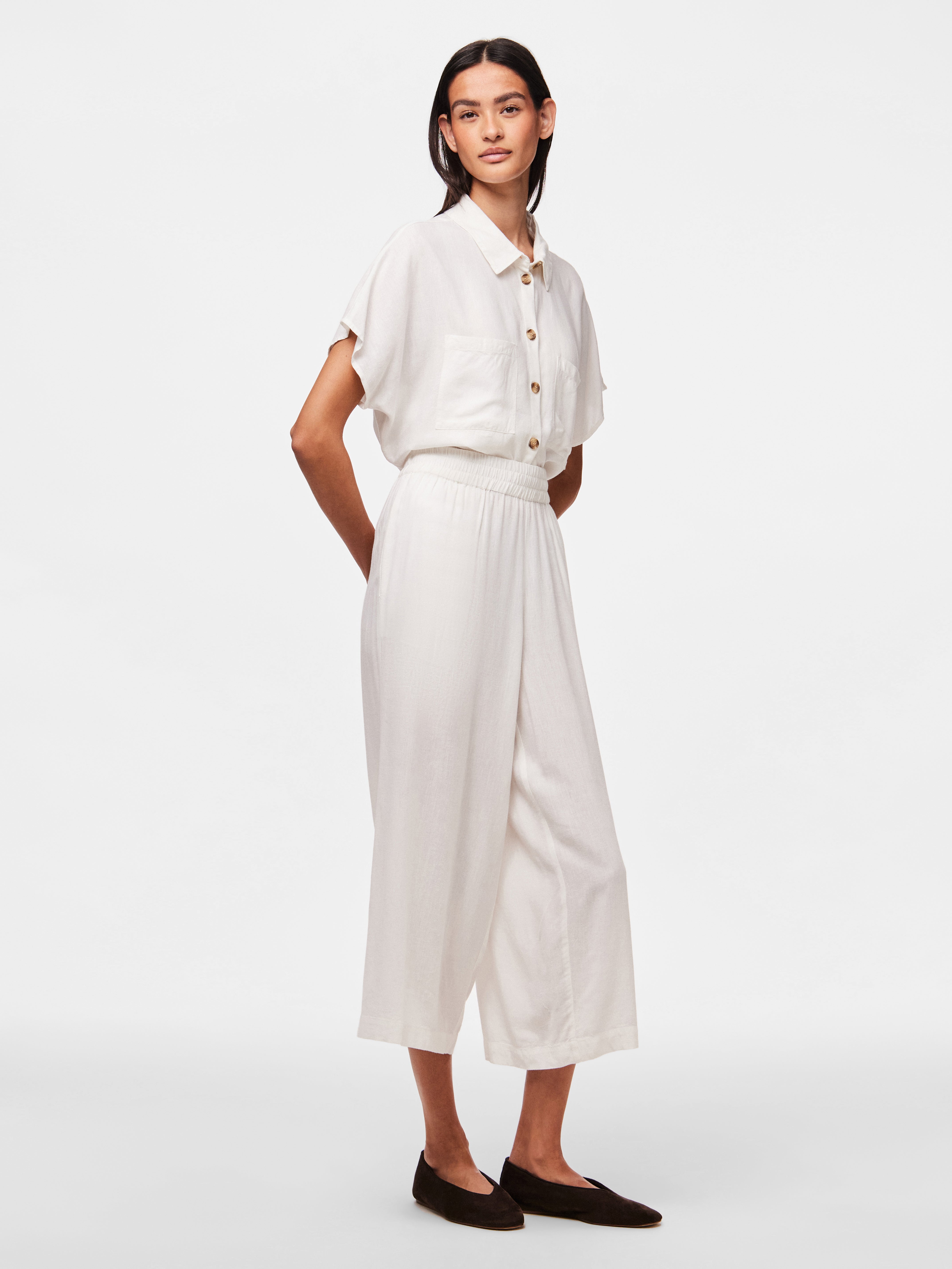 Only Culotte aus Leinengemisch