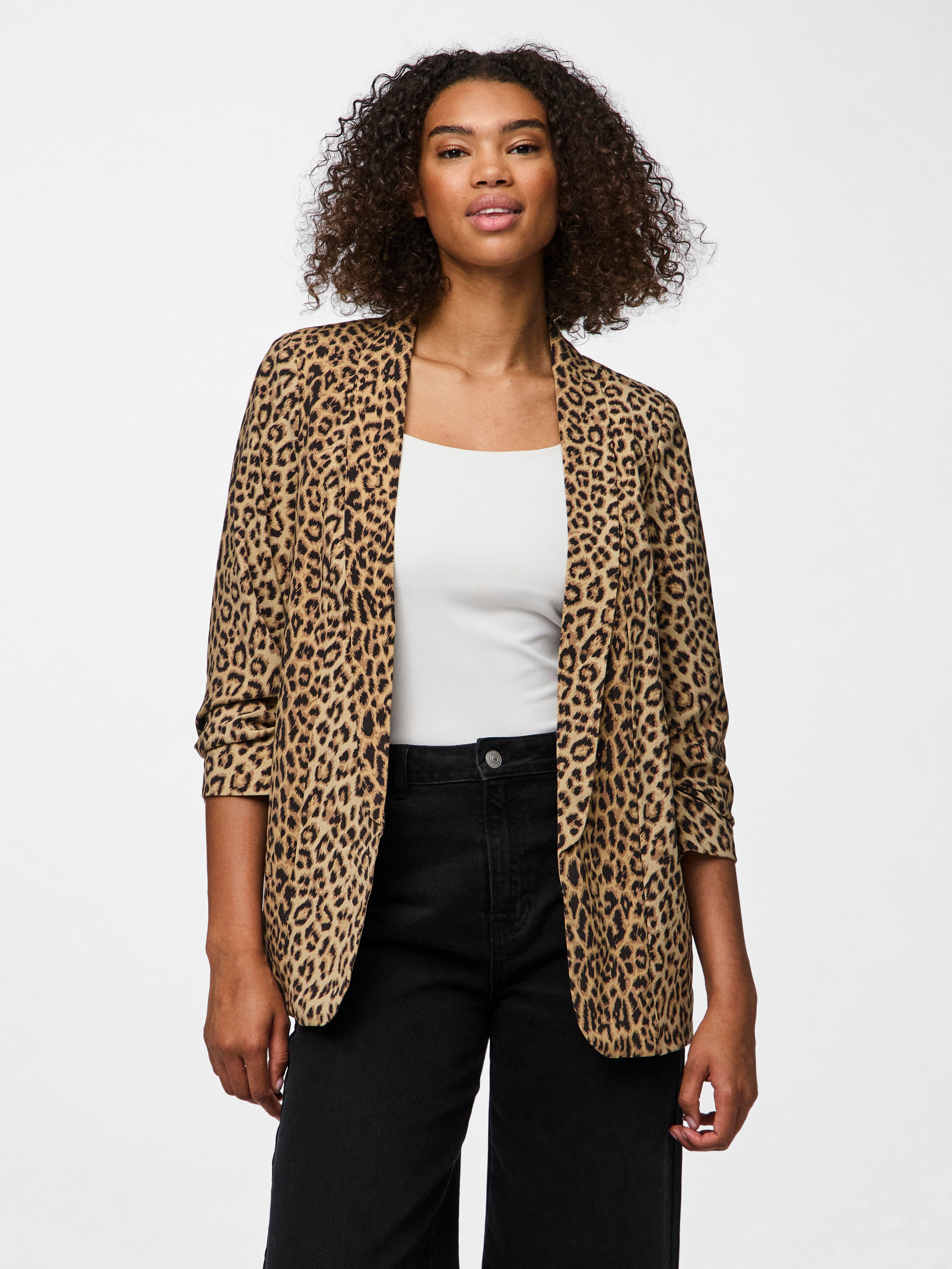 Only Blazer Leo-Print
