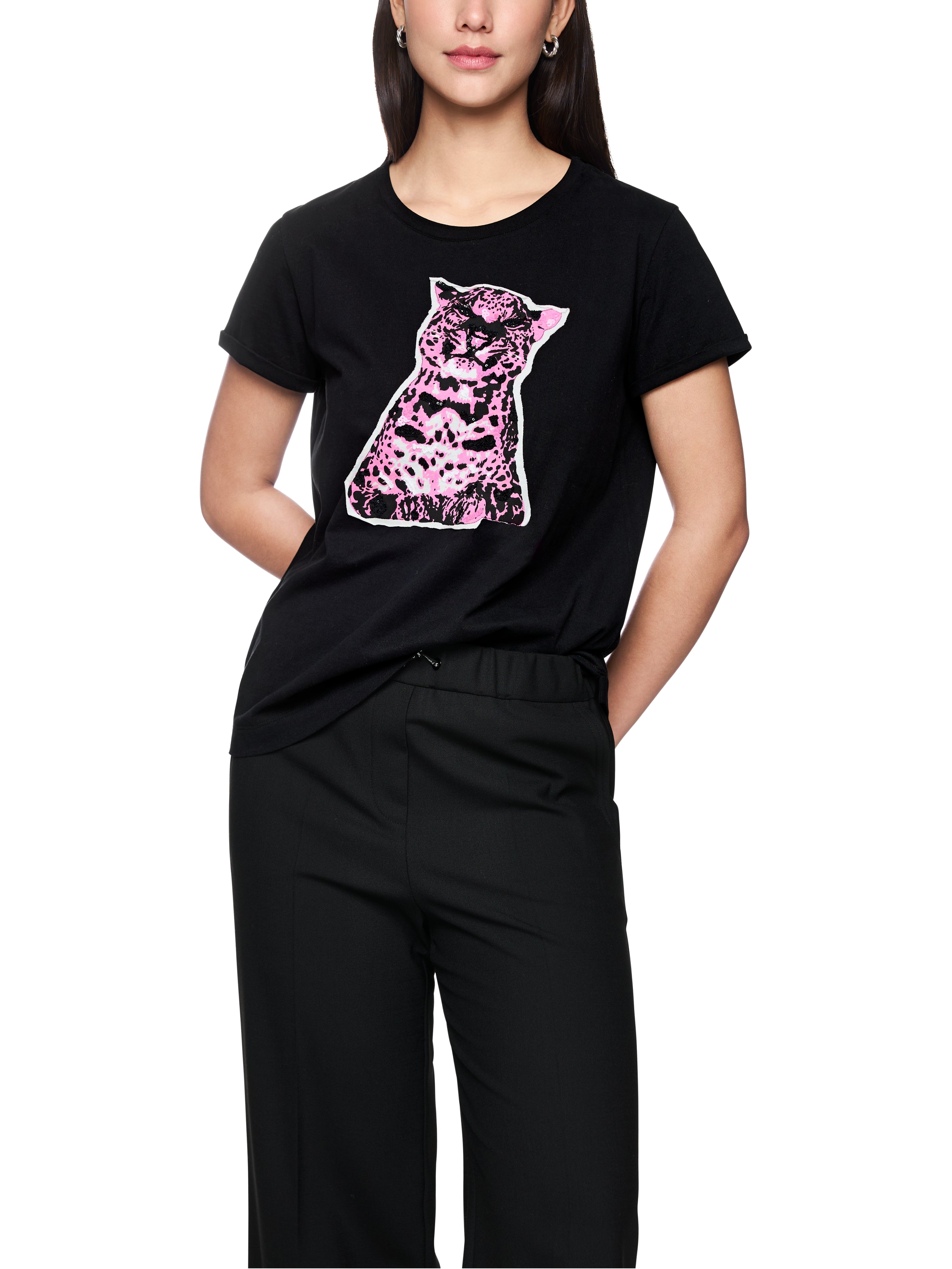 Marc Cain Baumwollshirt mit Aufdruck