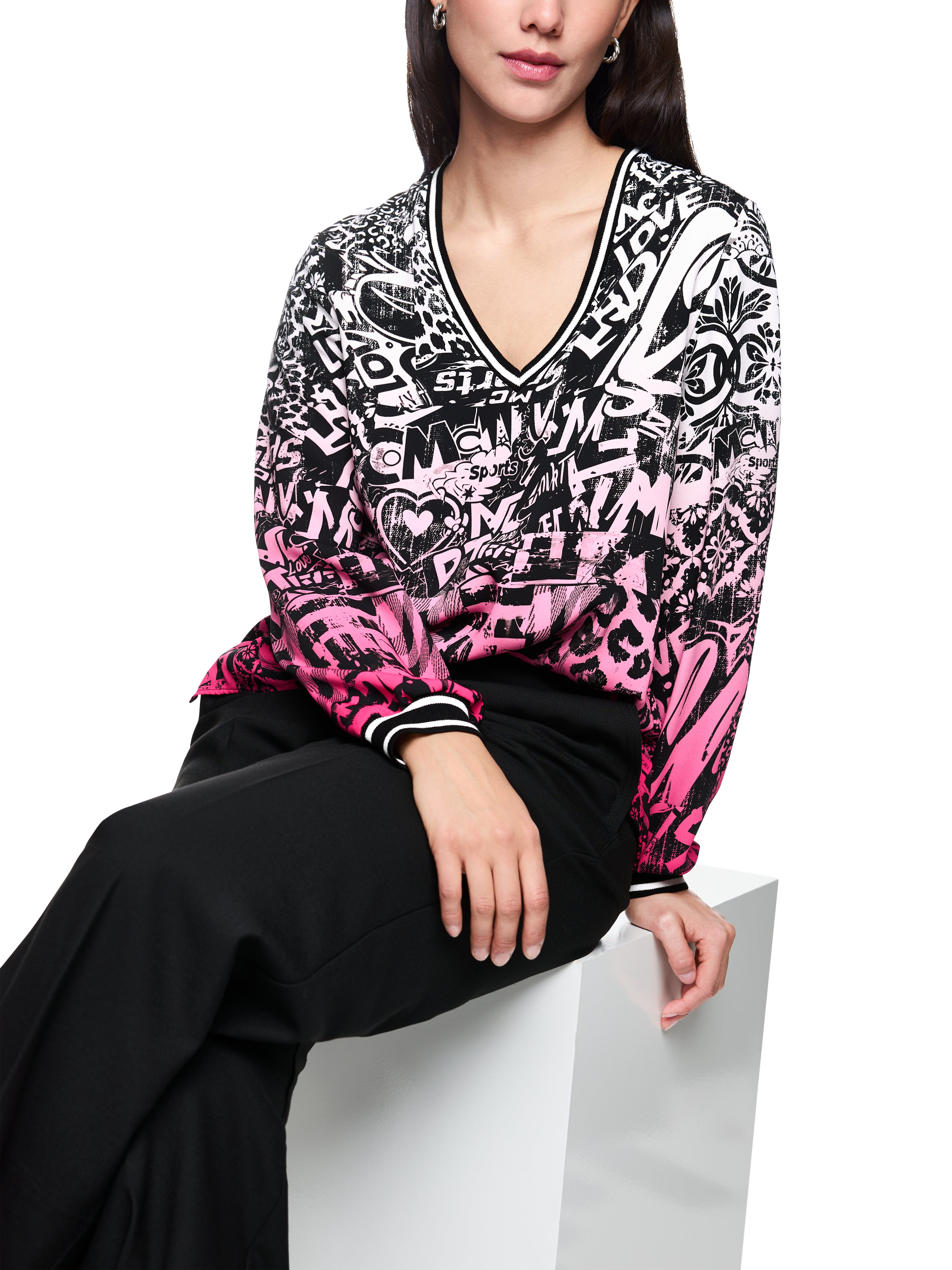 Marc Cain Lockere Bluse mit Print