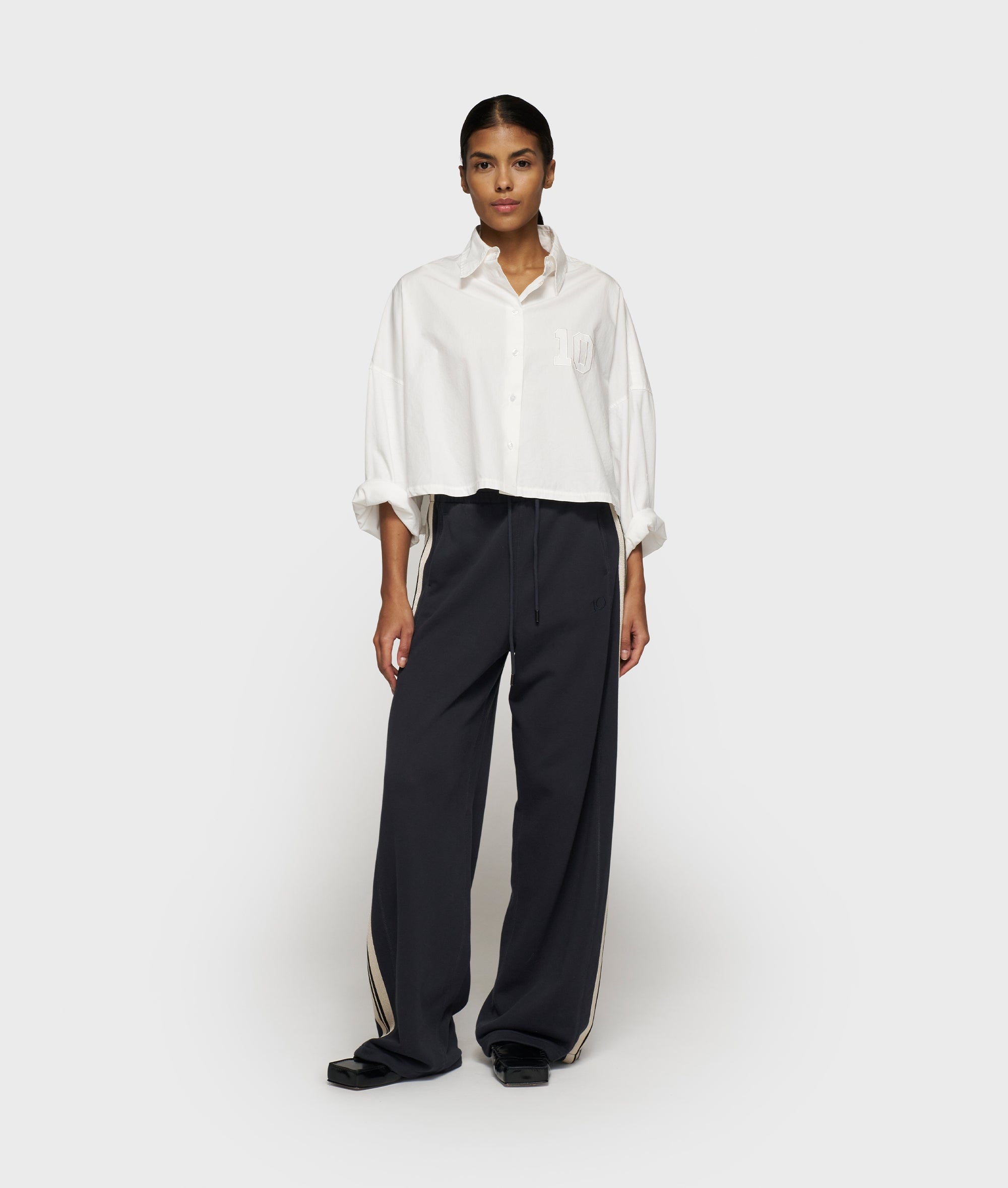 10Days oversized cropped shirt