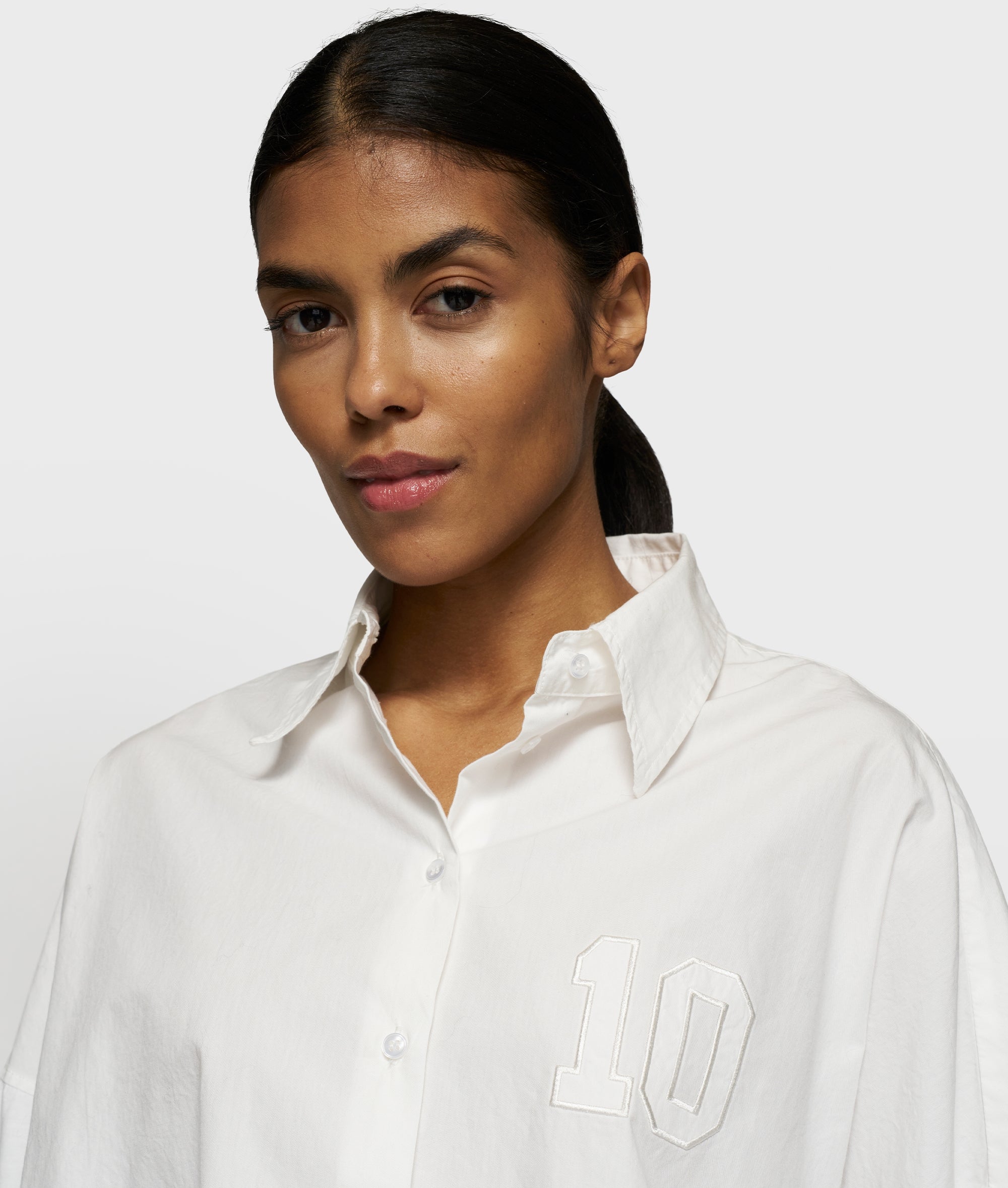 10Days oversized cropped shirt