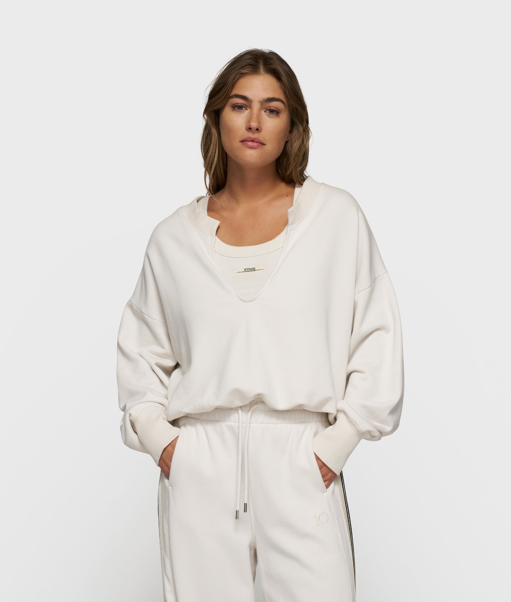 10Days Sweater mit V-Ausschnitt und Innen-Tanktop