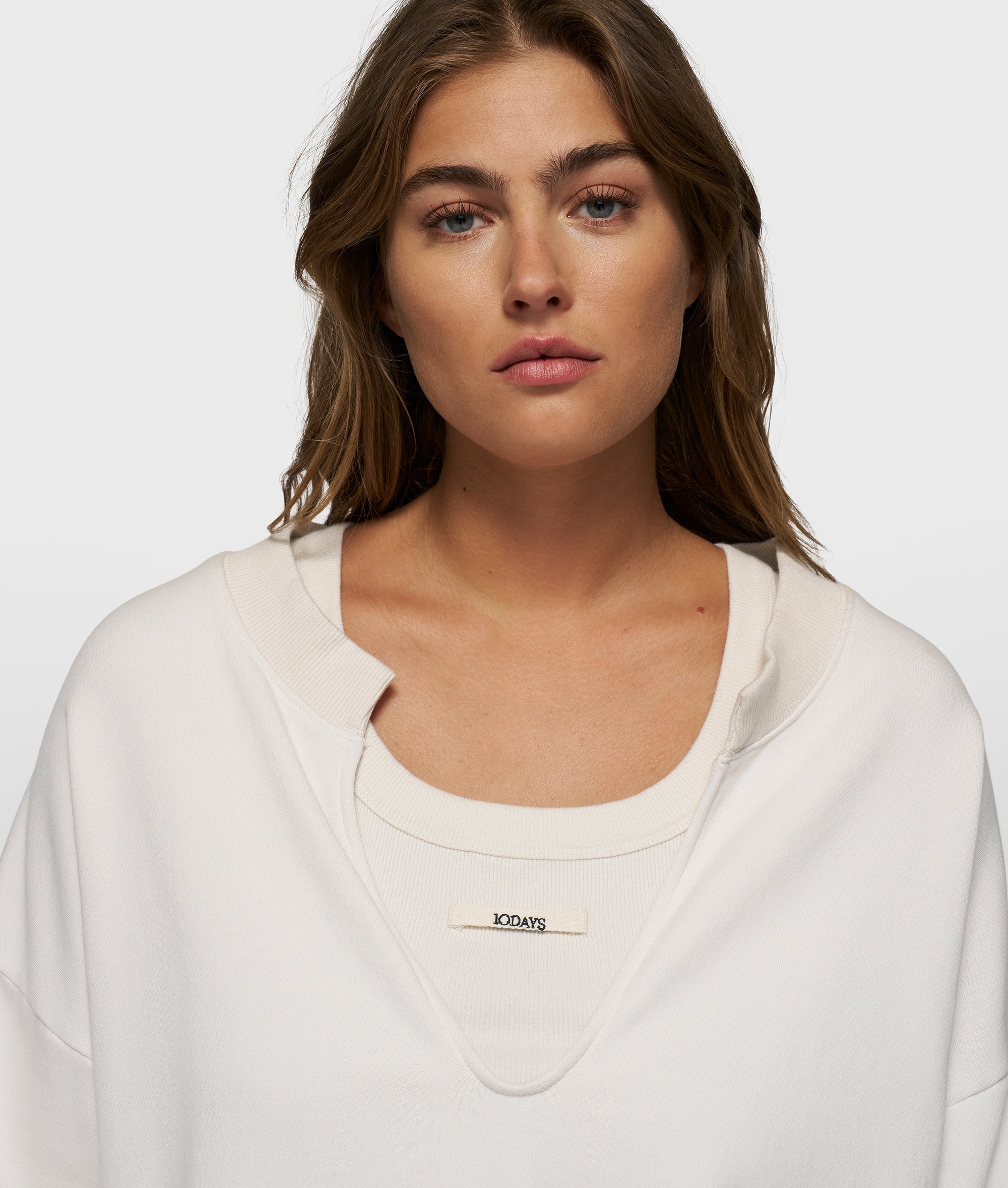 10Days Sweater mit V-Ausschnitt und Innen-Tanktop