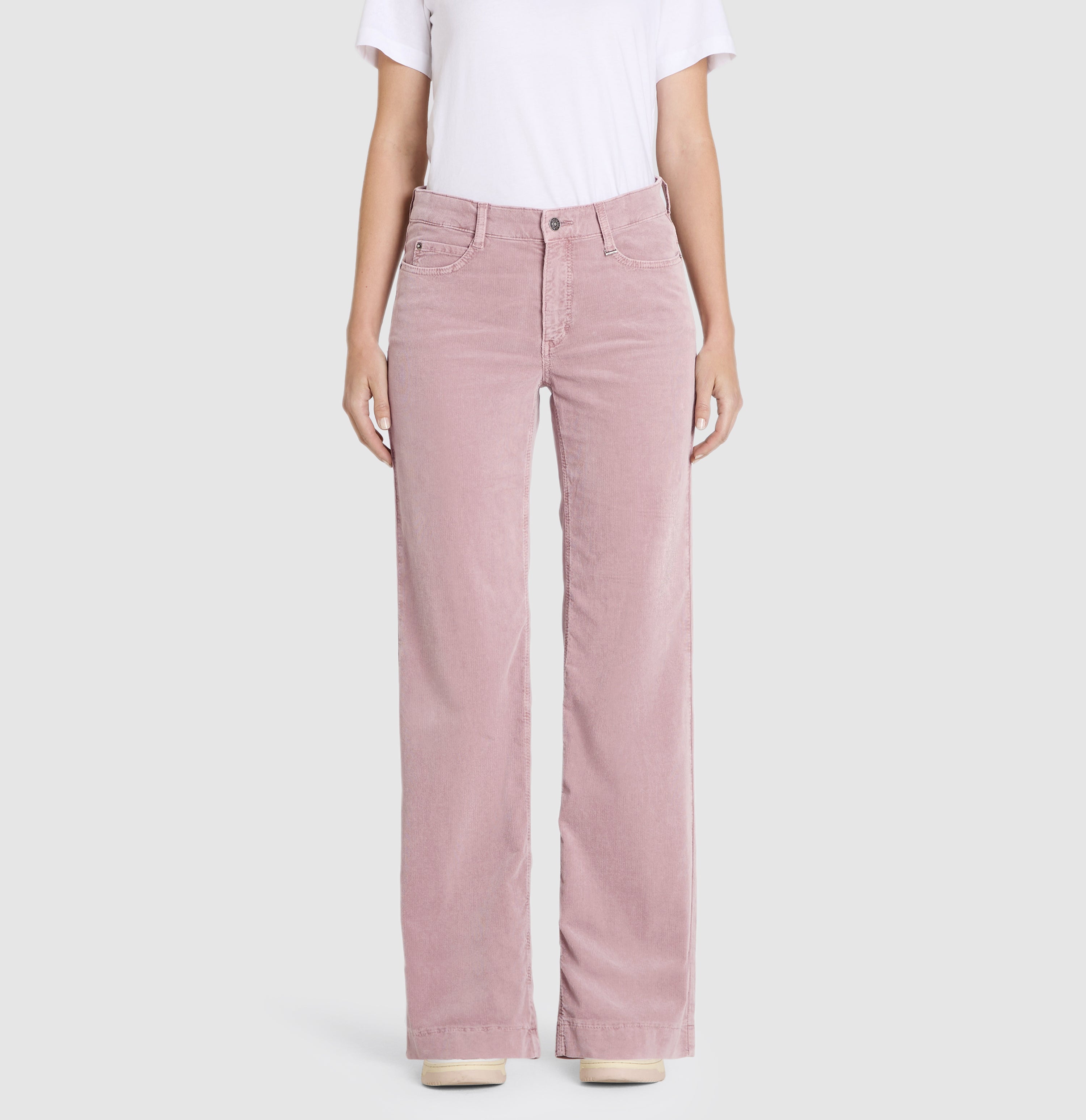 MAC JEANS - Wide Leg Cord Hose, Baby soft corduroy