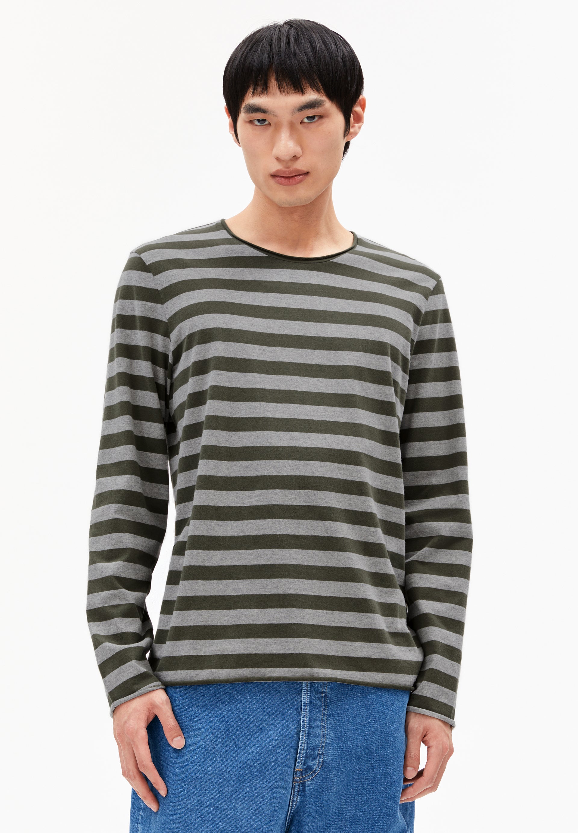 Armedangels Longsleeve aus Bio-Baumwolle MAARKOS LS STRIPES BR