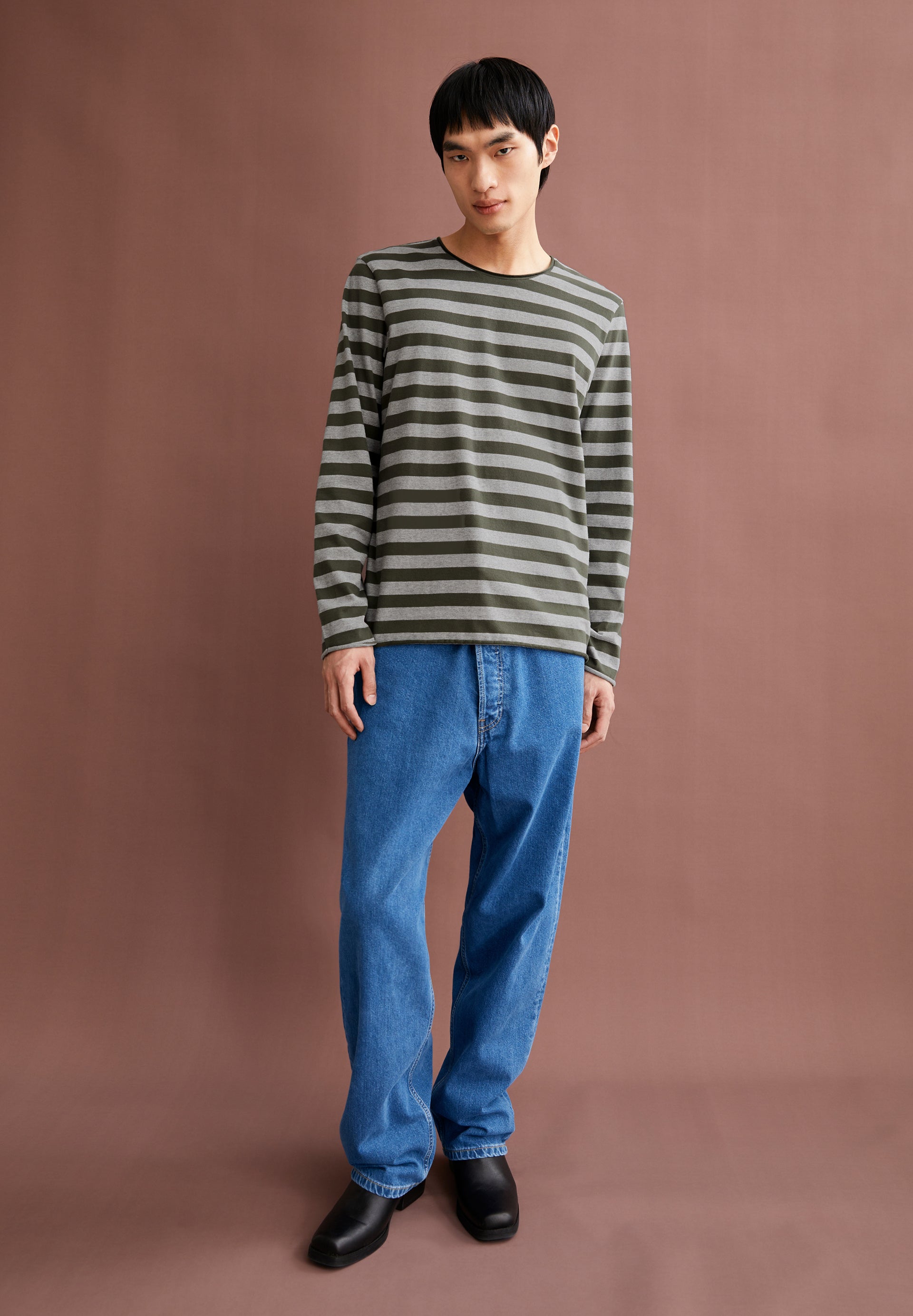 Armedangels Longsleeve aus Bio-Baumwolle MAARKOS LS STRIPES BR