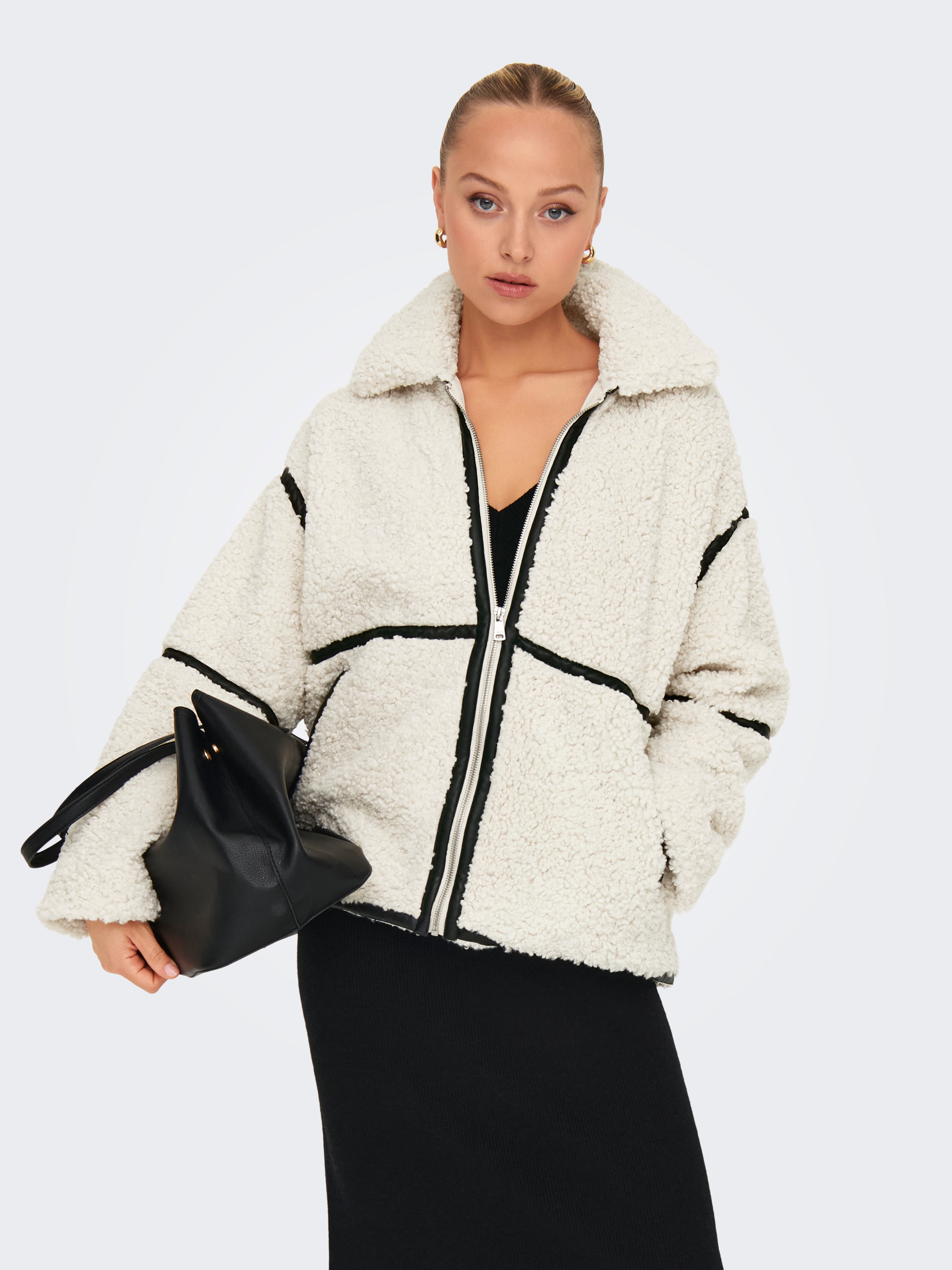 ONLY PARIS Damen Teddyfell Jacke