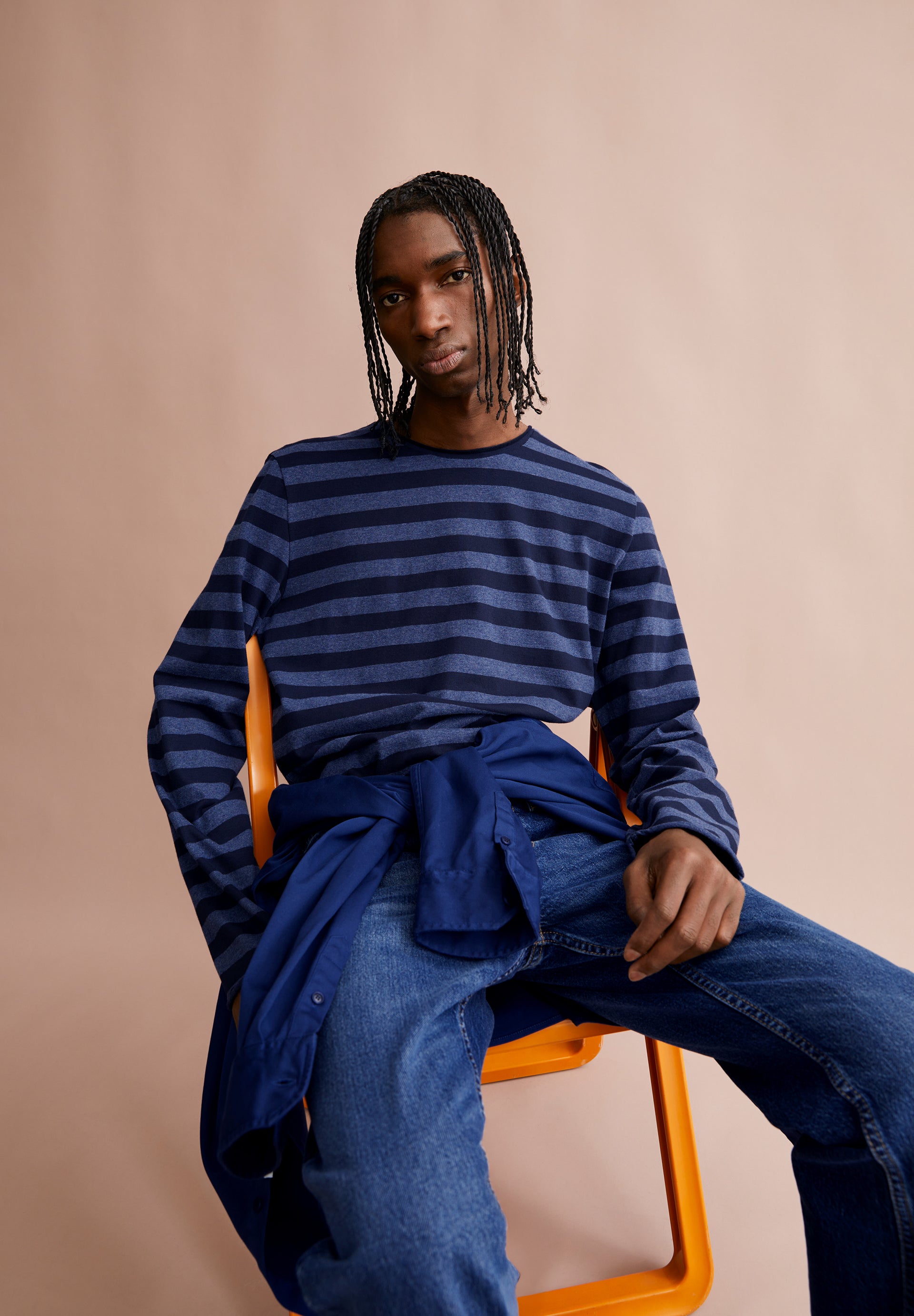 Armedangels T-Shirt MAARKOS longsleeve STRIPES aus Bio-Baumwoll Mix
