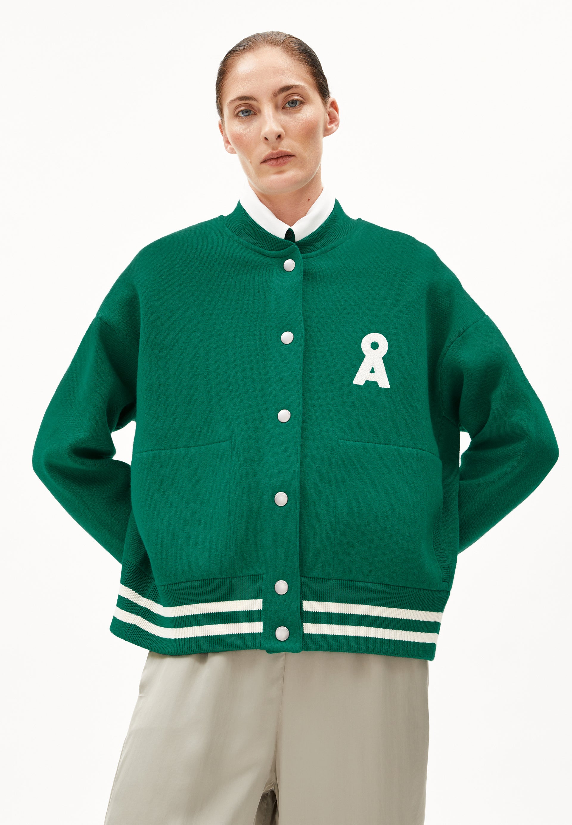 Armedangels Collegejacke aus Feinstrick AALISON
