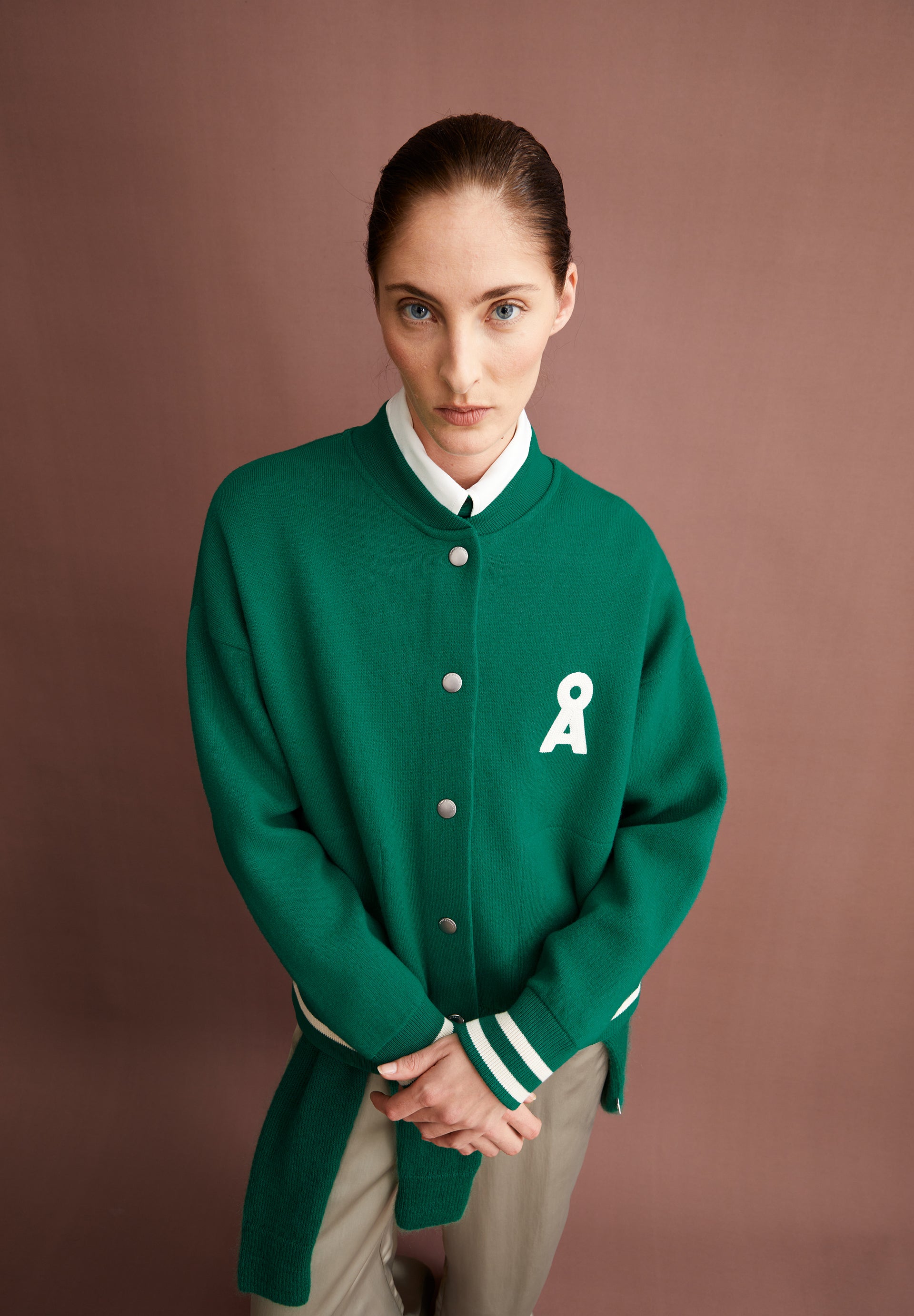 Armedangels Collegejacke aus Feinstrick AALISON