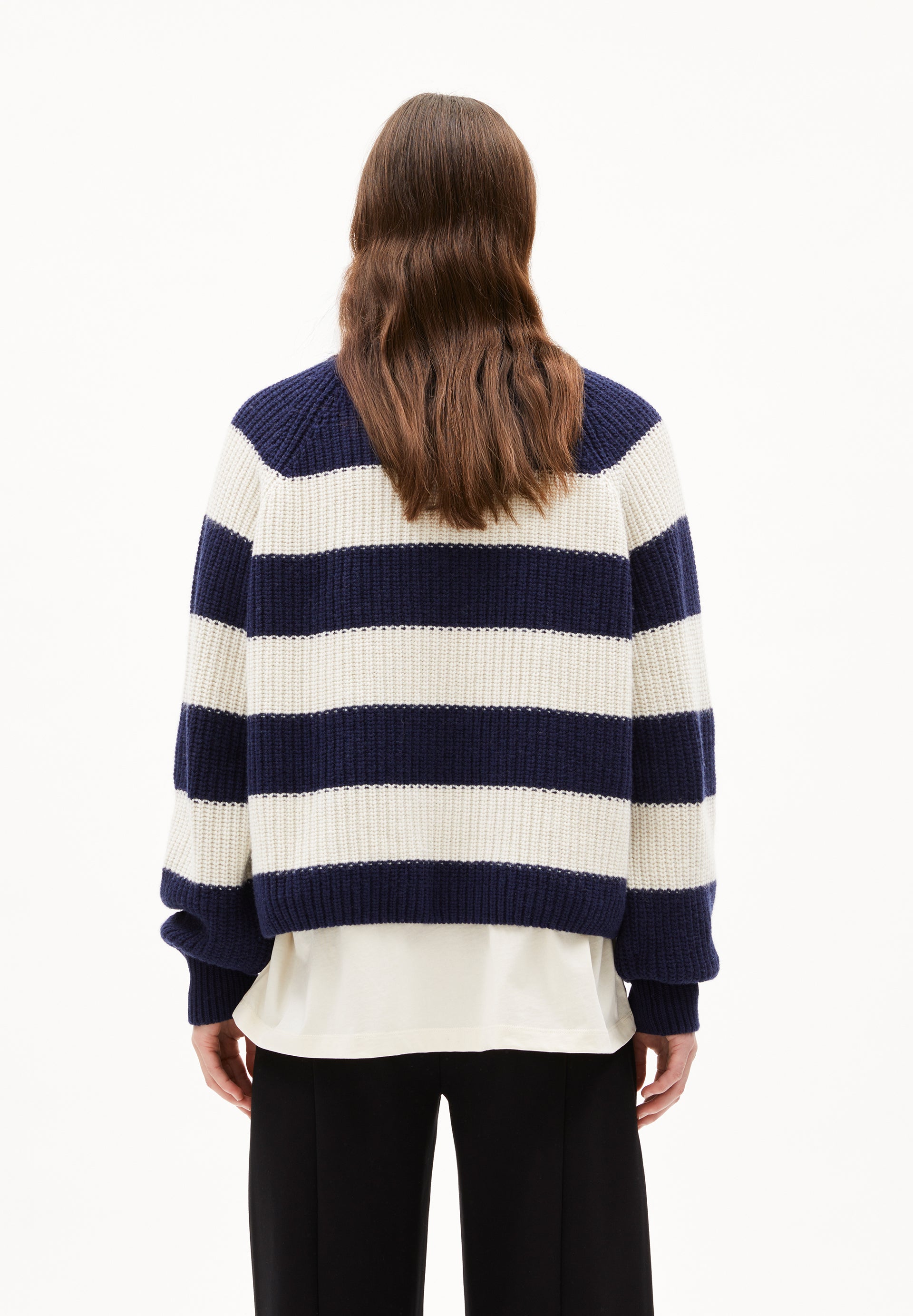 Armedangels Grobstrickpullover KAAGI STRIPES aus Bio-Woll Mix