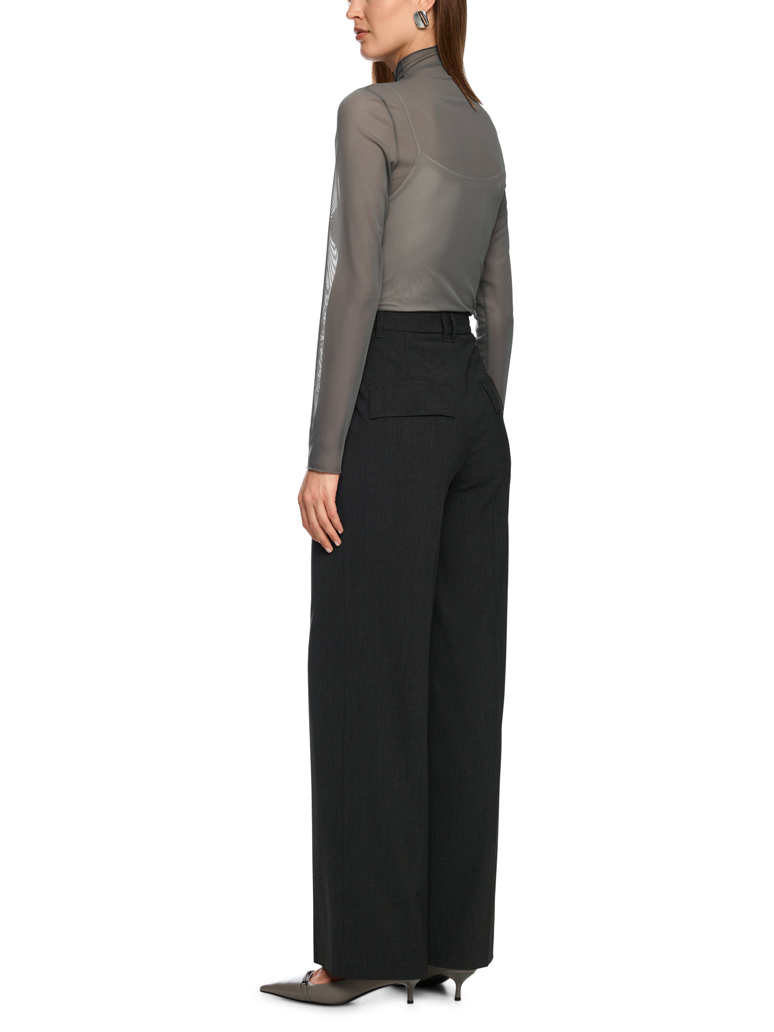 Marc Cain Mesh-Longsleeve mit Hotfixsteinchen