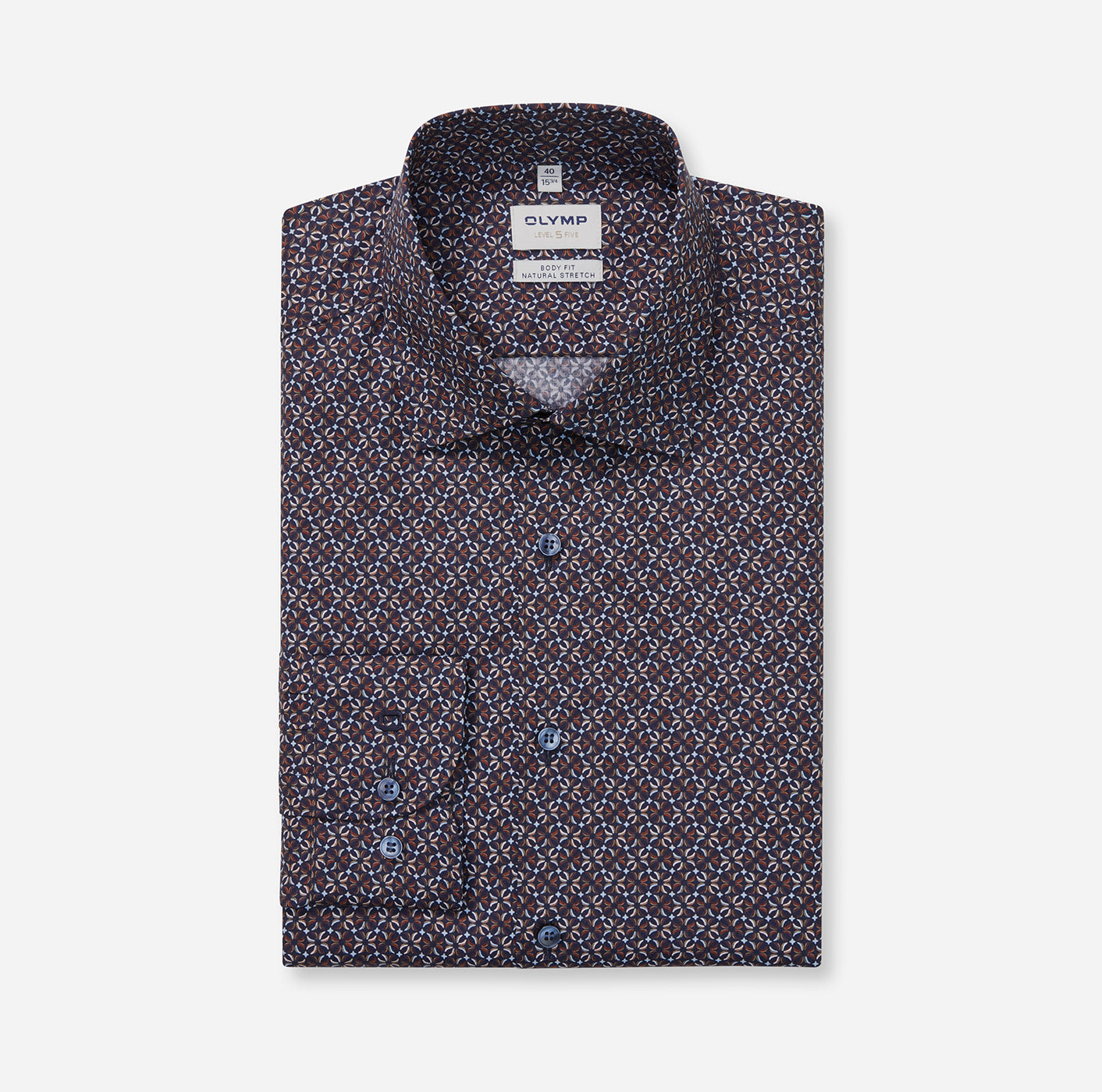 OLYMP Body Fit Businesshemd Level Five in Marine