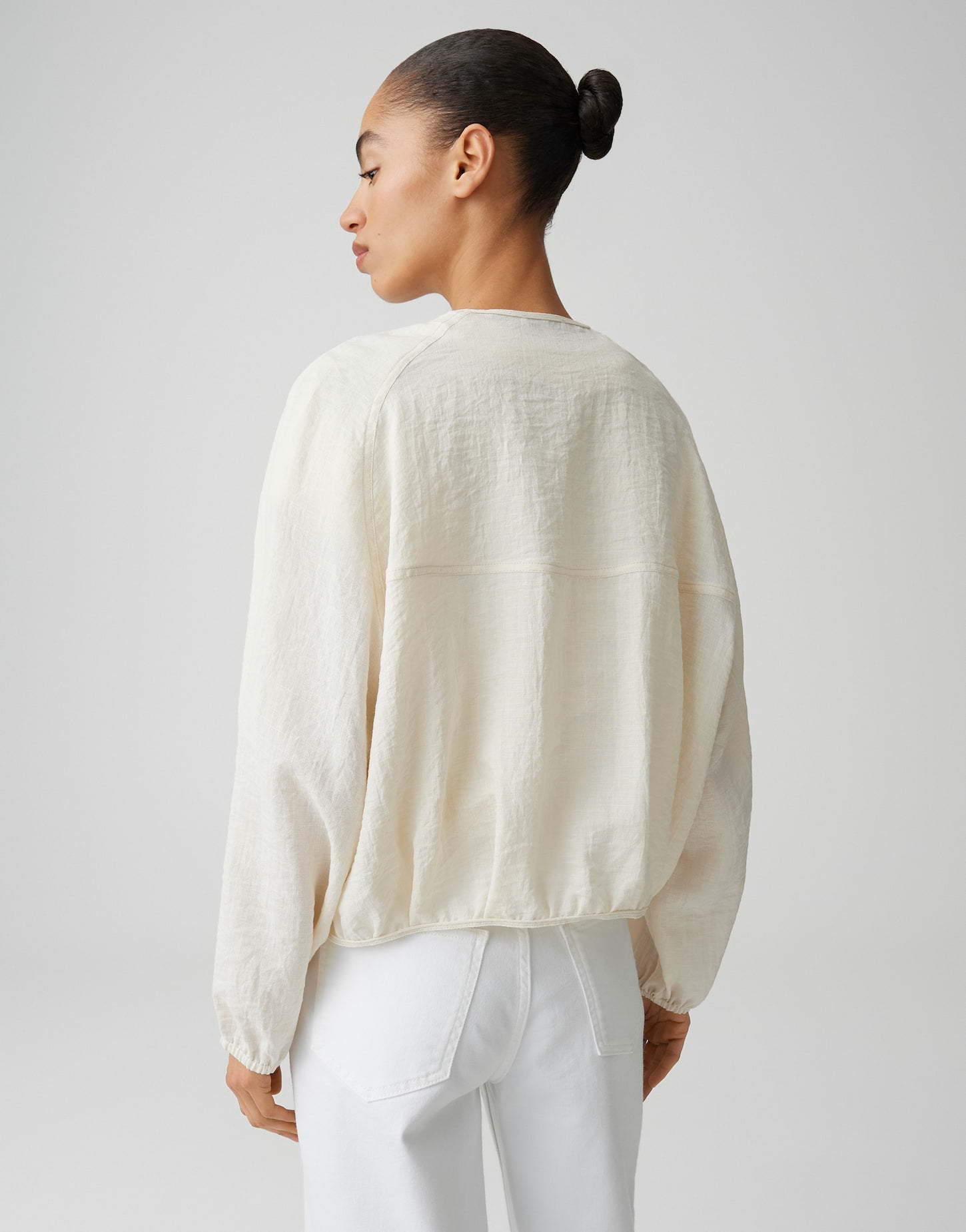 OPUS Leichter Blouson mit feiner Kreppstruktur Regular Fit Jarosa