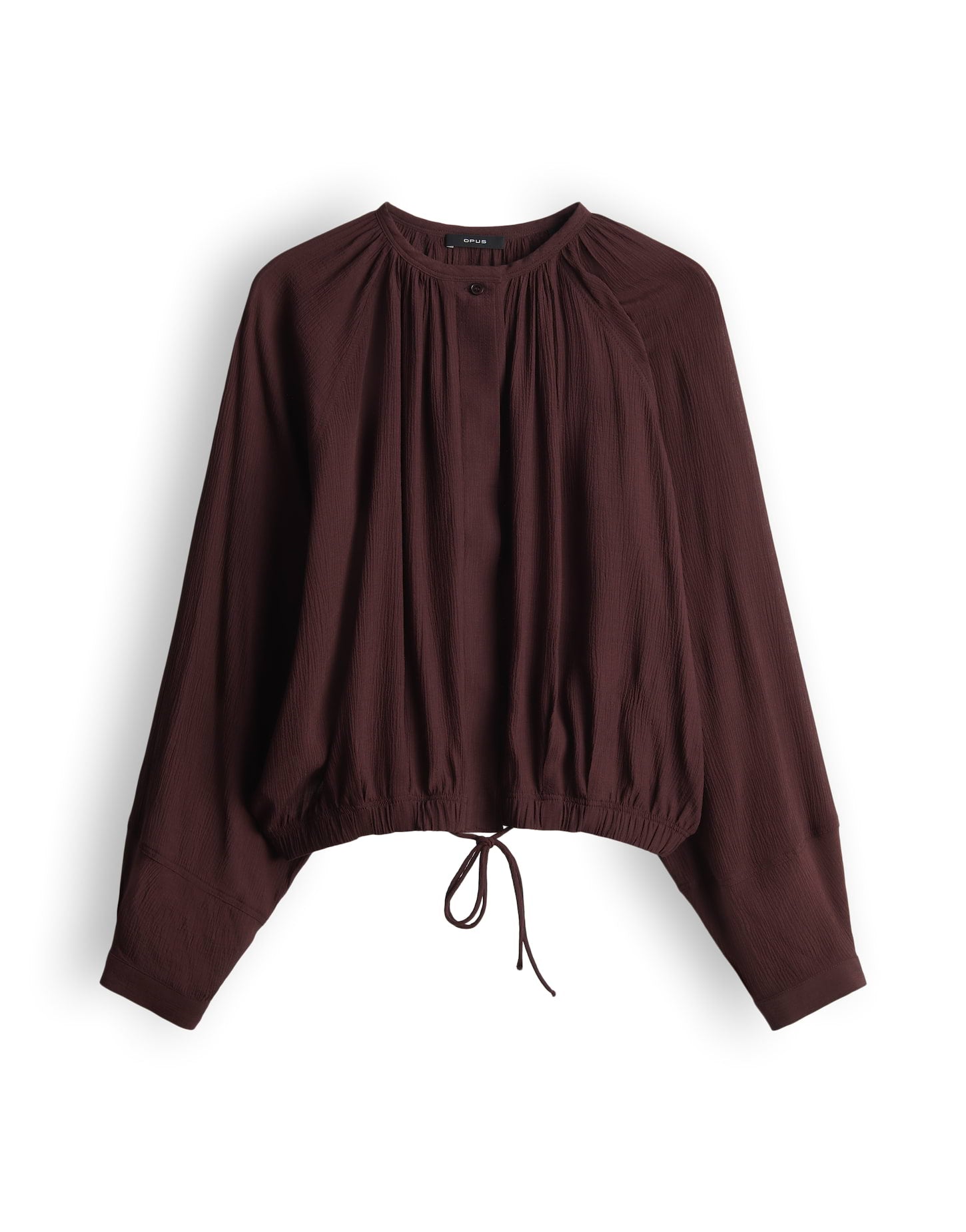 OPUS Wide Tunikabluse mit feiner Kreppstruktur Faluna