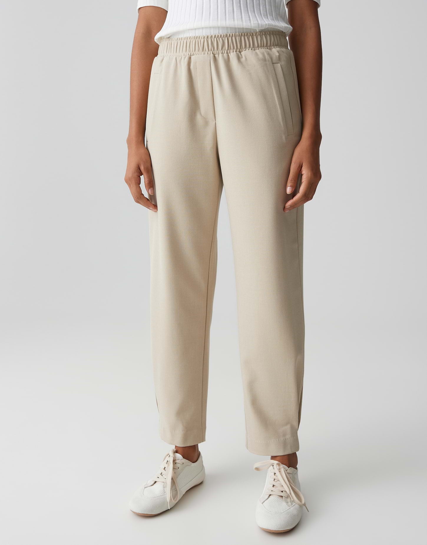 OPUS Relaxed City Pants in feiner Mélange Optik Myha flow