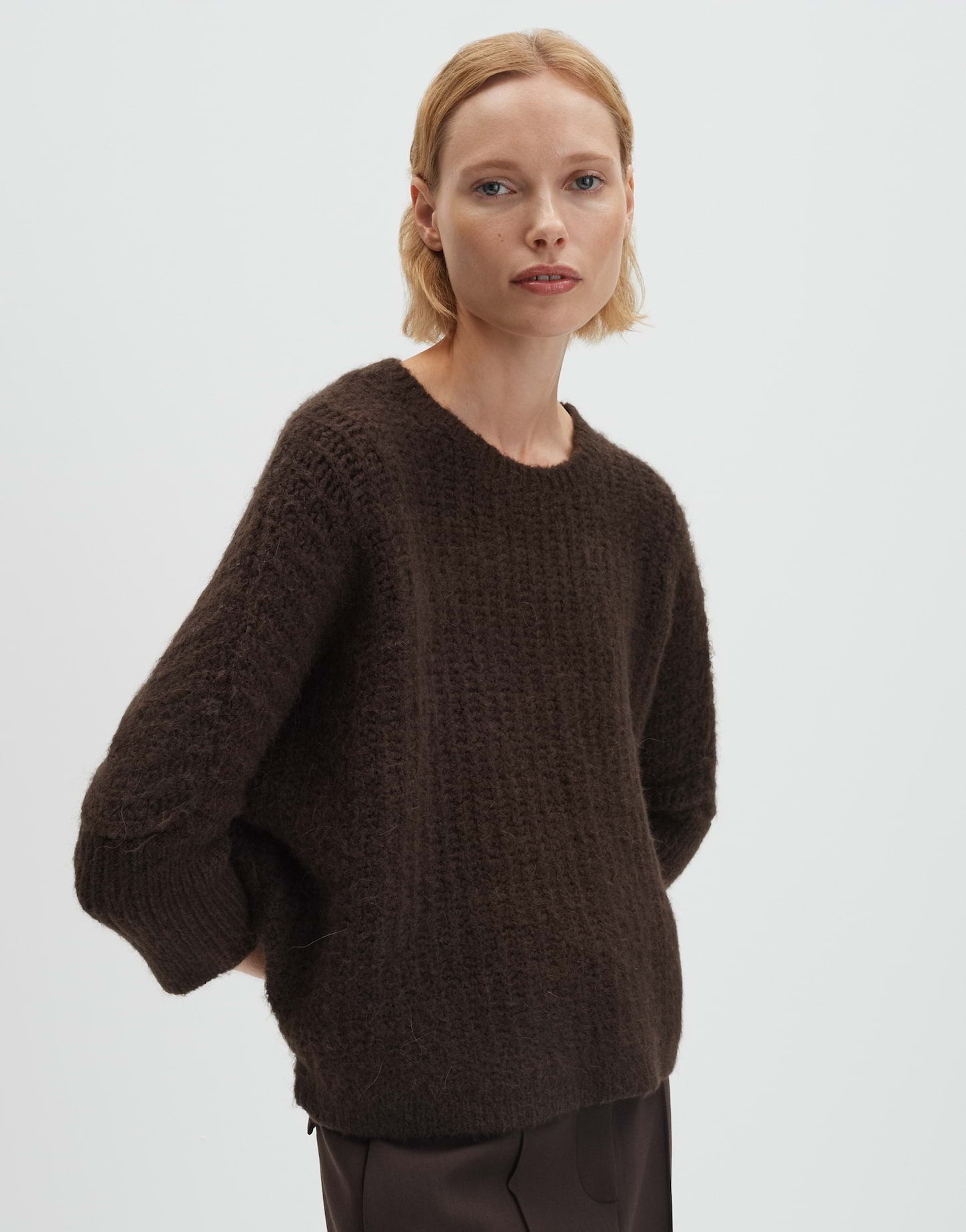 Someday Boxy Chunky Knit Pullover aus Woll-Alpaka Mix Tumelda