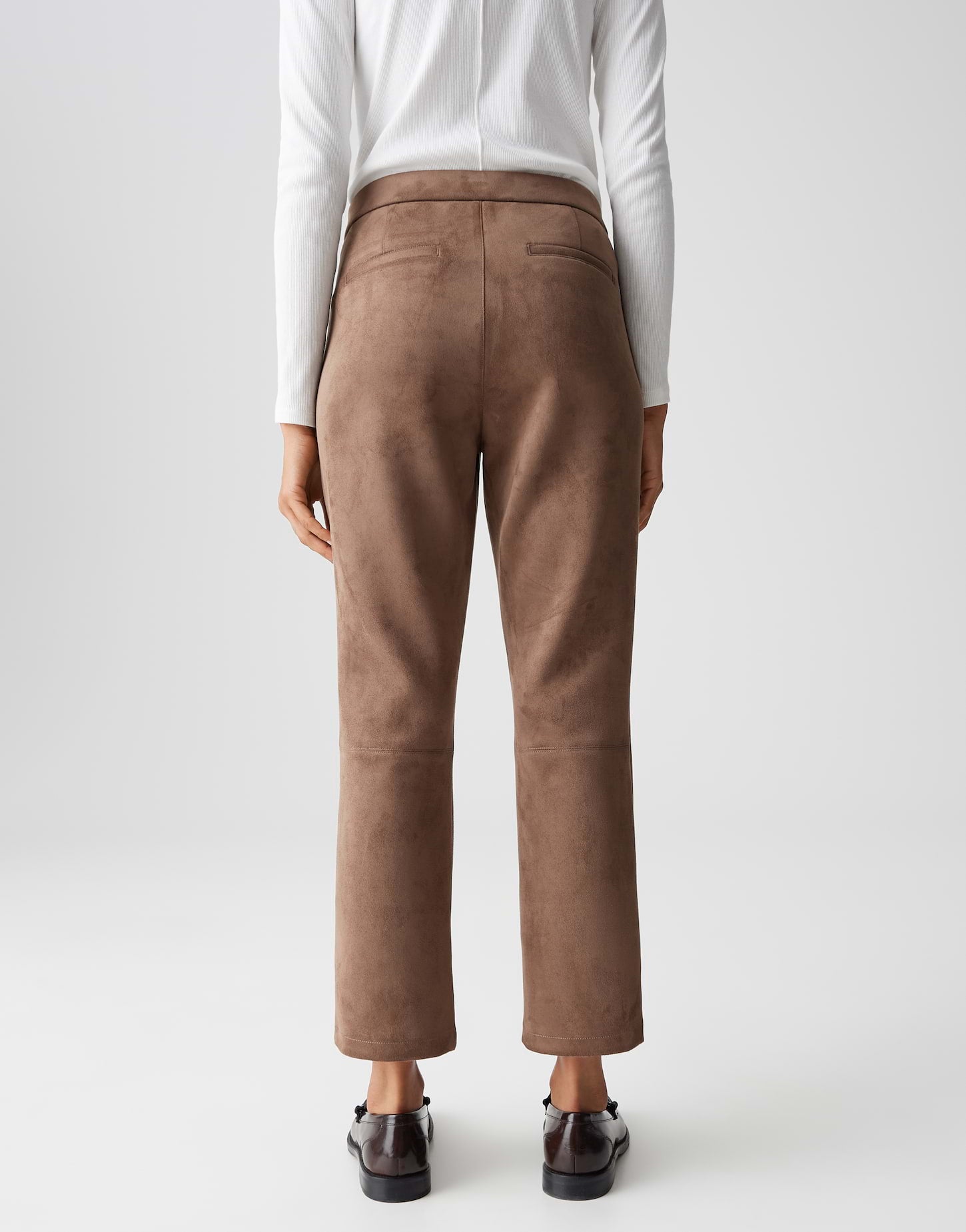 OPUS Kunstlederhose in Wildleder Optik Elvina cozy