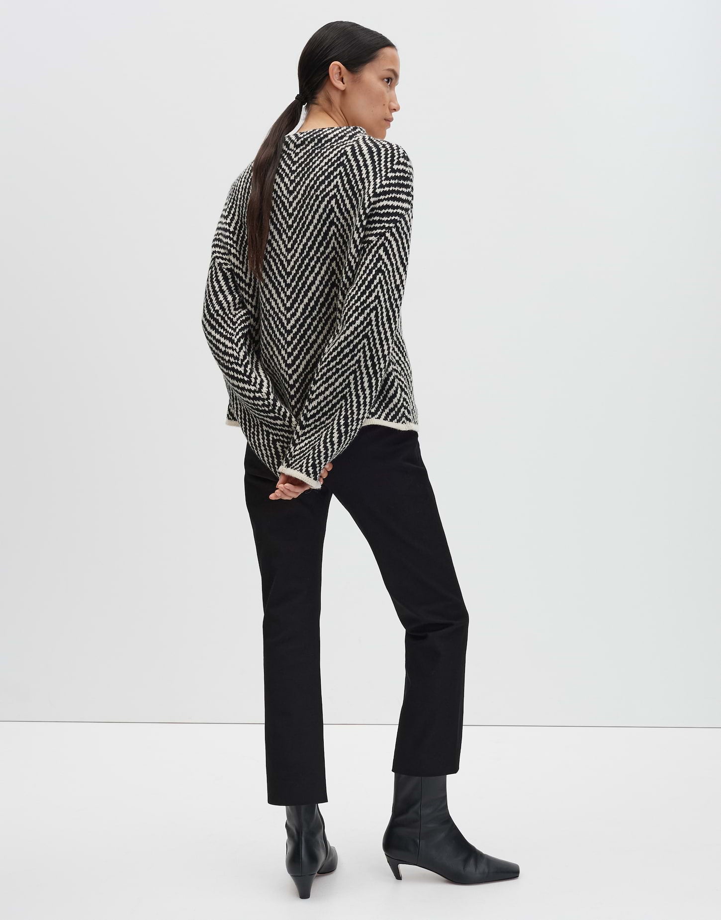 Someday Strickpullover mit Fischgratmuster Tevelyn